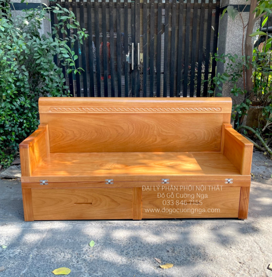Giường Gấp Gỗ Gõ Đỏ 2 Ngăn Kéo 1m4x2m Giá Rẻ 