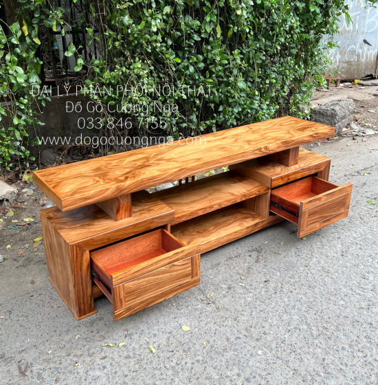 Kệ Tivi Gỗ Hương Xám Hiện Đại Mẫu Nhật Giá Rẻ KG 020