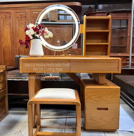 Bộ Combo Phòng Ngủ Gỗ Gõ Đỏ 3 Chi Tiết Tiết Kế Đẹp Mắt Sang Trọng 