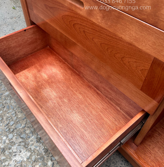 Tủ ngăn kéo gỗ xoan đào 1m2 - tủ đựng quần áo em bé hiện đại 