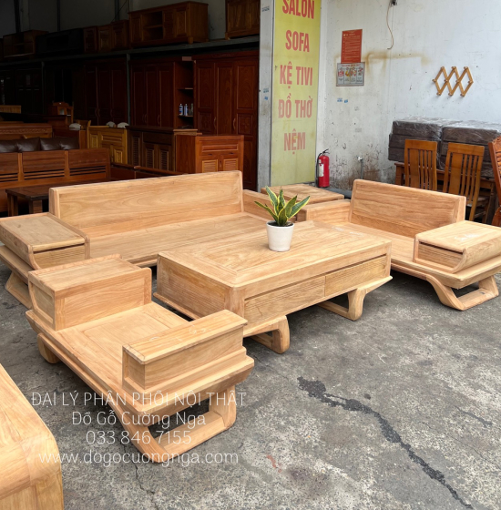 Sofa Gỗ Gõ Đỏ 2 Văng Cao Cấp Kèm Nệm Bền Đẹp Tinh Tế 