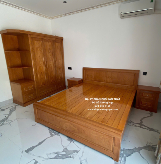 Tủ quần áo gỗ gõ đỏ 1m9 hiện đại - vế phải 