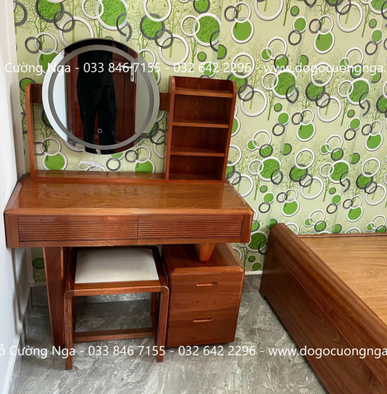 Bàn Phấn Trang Điểm Gỗ Xoan Đào 1m Hiện Đại Giá Rẻ 