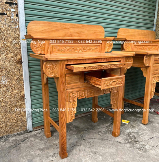 Bàn Thờ 2 Tầng Gỗ Gõ Đỏ Cao Cấp Đa Kích Thước 