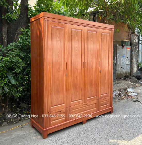 Combo Phòng Ngủ Gỗ Xoan Đào Thiết Kế Đơn Giản 2 Chi Tiết 