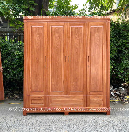 Combo Phòng Ngủ Gỗ Xoan Đào Thiết Kế Đơn Giản 2 Chi Tiết 