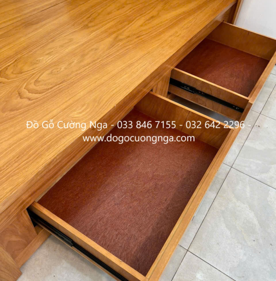 Bộ Combo Phòng Ngủ Gỗ Gõ Đỏ 3 Chi Tiết Tiết Kế Đẹp Mắt Sang Trọng 