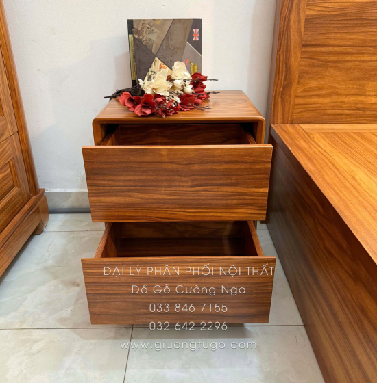 Combo Phòng Ngủ Gỗ Cẩm Vân 4 Chi Tiết Sang Trọng Chất Lượng