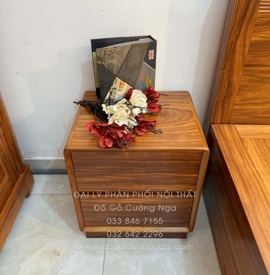 Combo Phòng Ngủ Gỗ Cẩm Vân 3 Chi Tiết Đơn Giản Tinh Tế