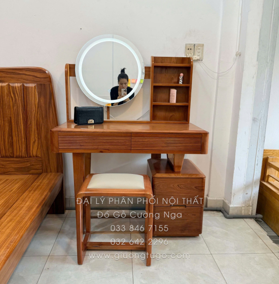 Combo Phòng Ngủ Gỗ Cẩm Vân 4 Chi Tiết Sang Trọng Chất Lượng