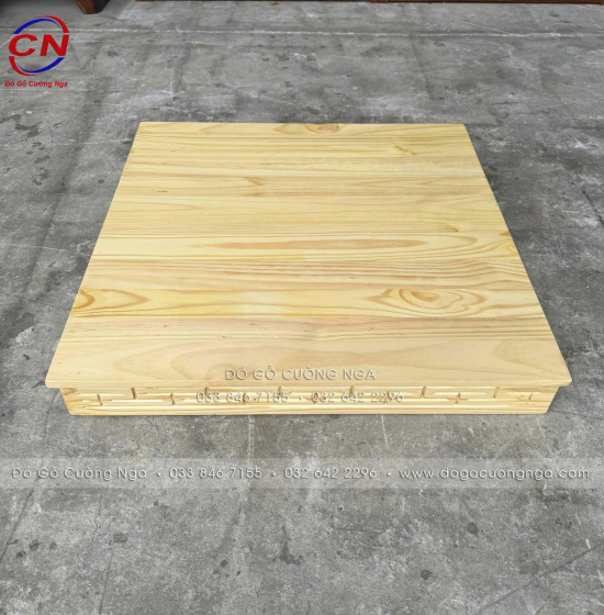 Kệ Kê Bàn Thờ Ông Địa Gỗ Thông – Gọn Gàng Phù Hợp Mọi Không Gian Thờ Thần Tài