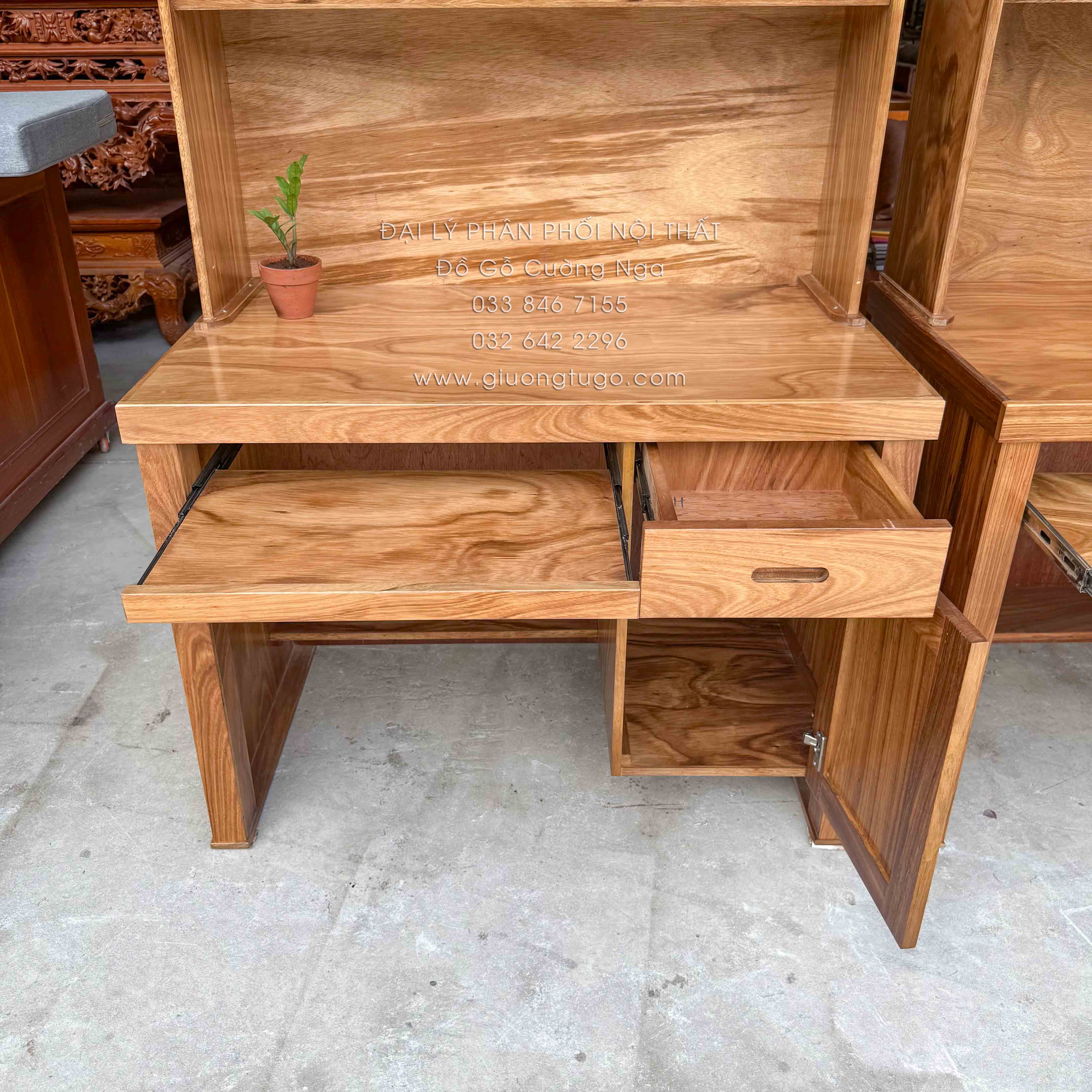 ban hoc go huong xam