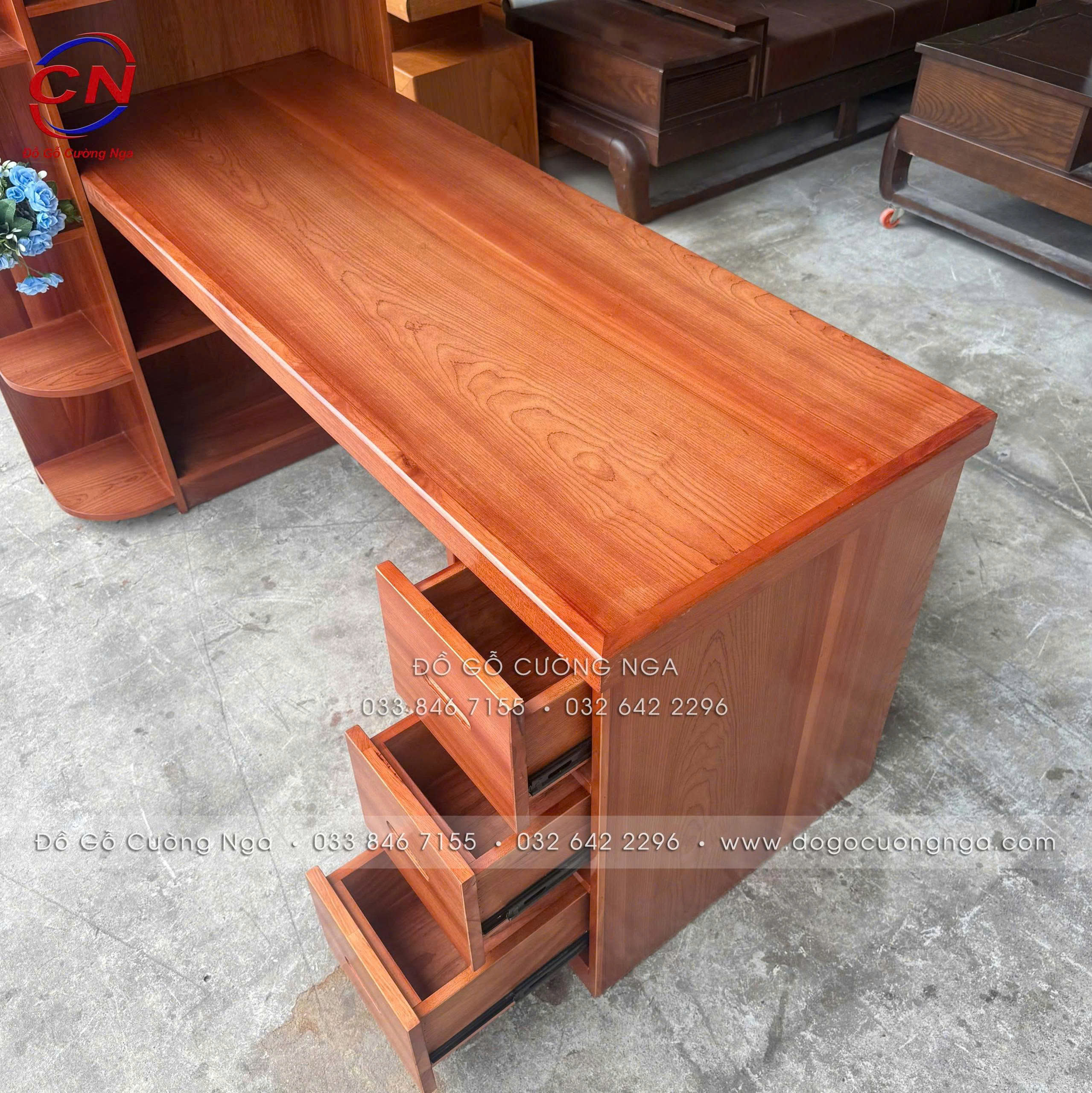 bàn học gỗ xoan đào