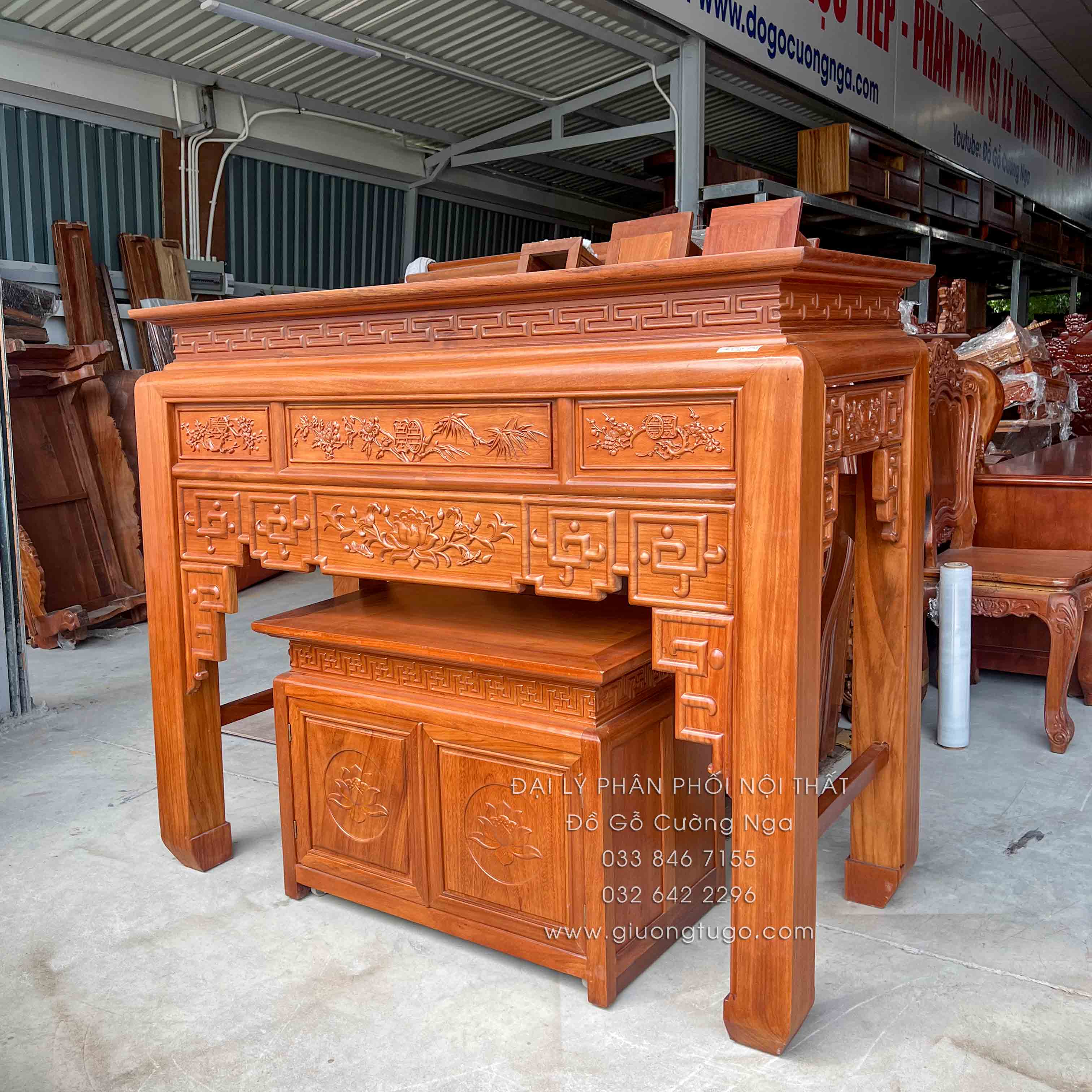 ban tho go do 1m53 kem tu com