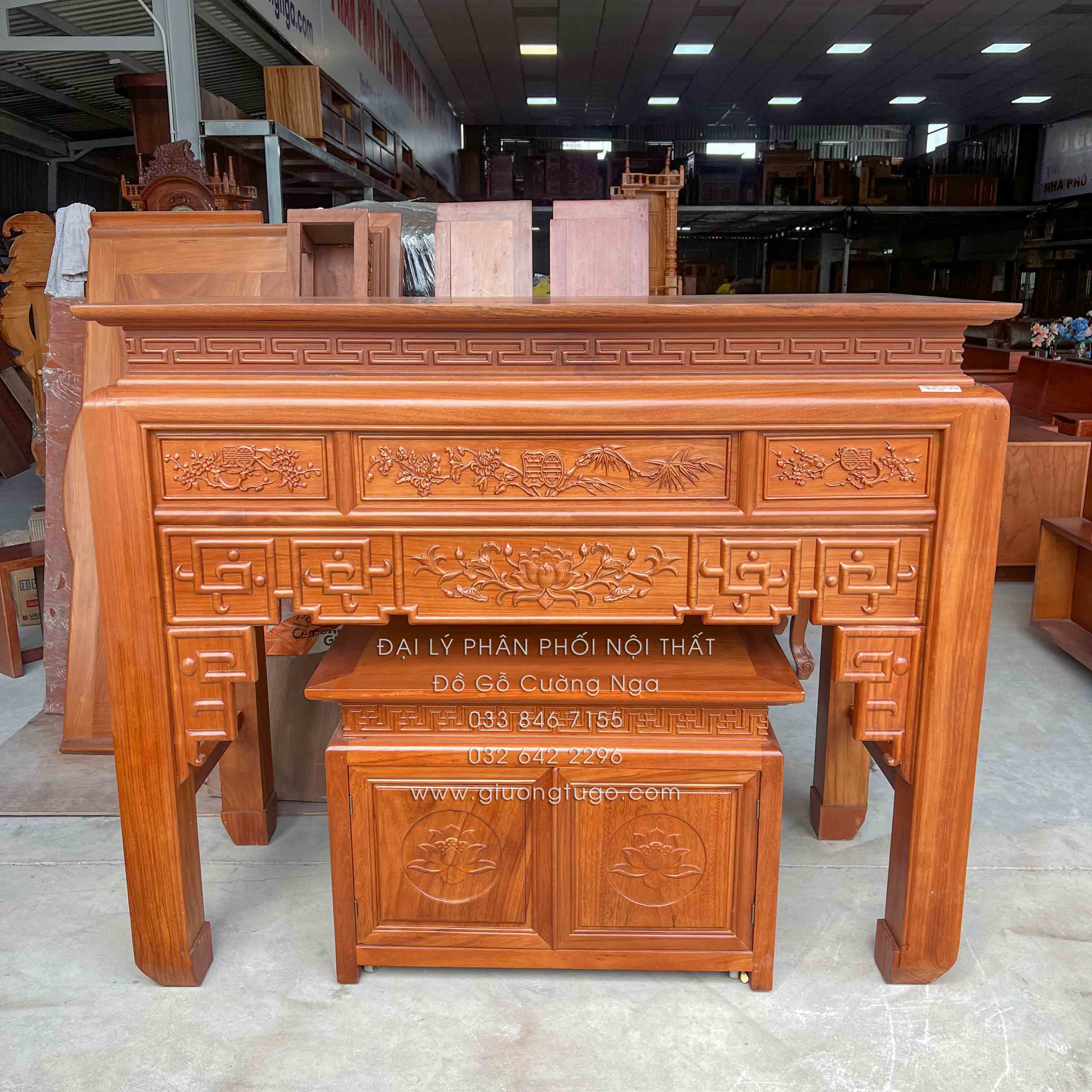 ban tho go do 1m53 kem tu com