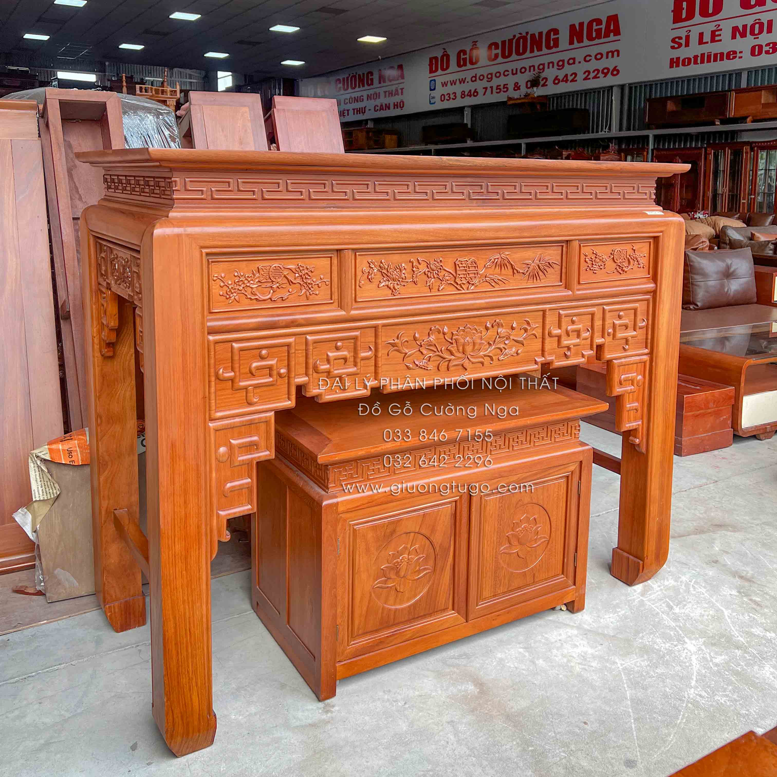 ban tho go do 1m53 kem tu com