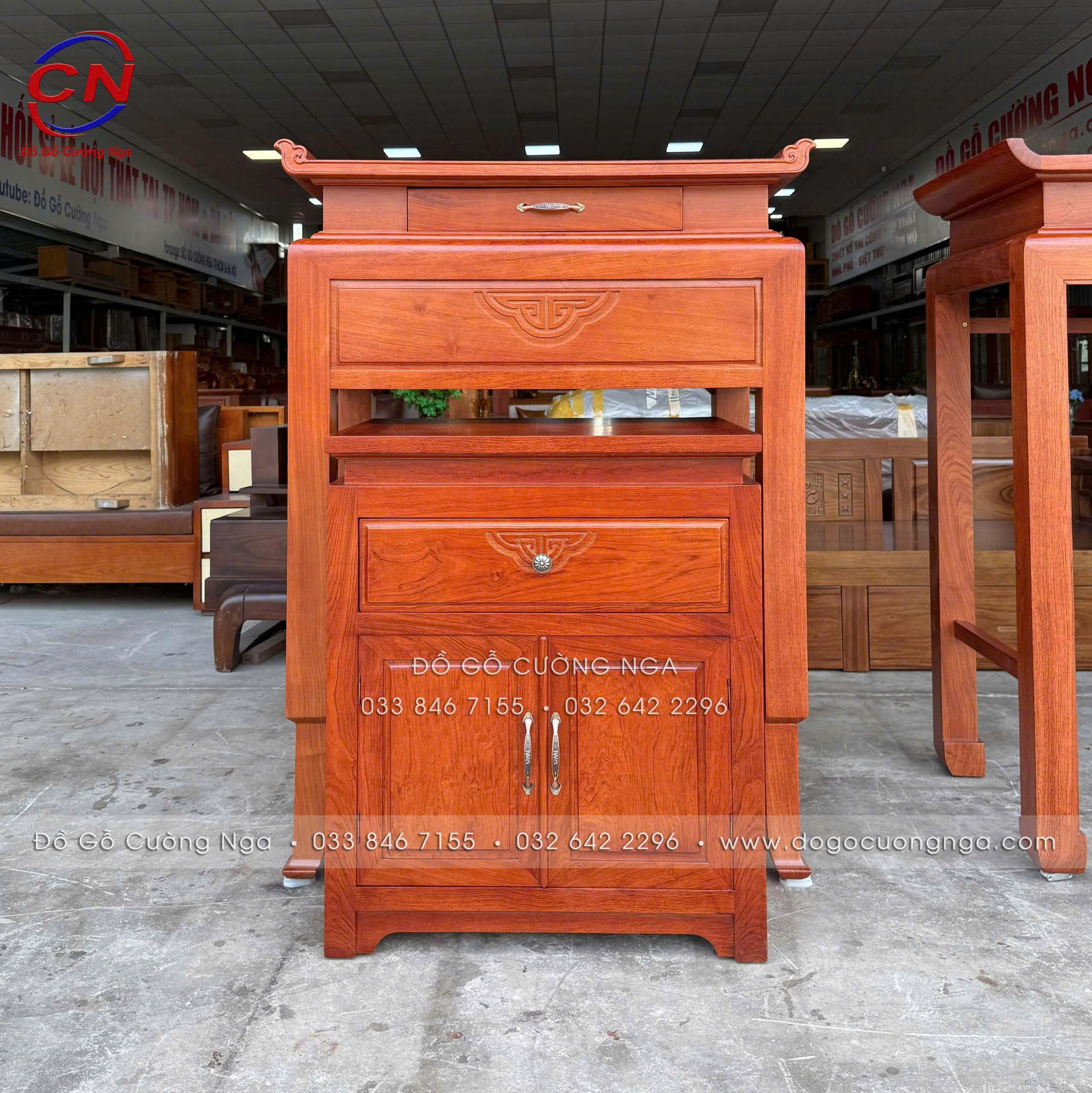 ban thờ gỗ hương đá cao cấp 98cm