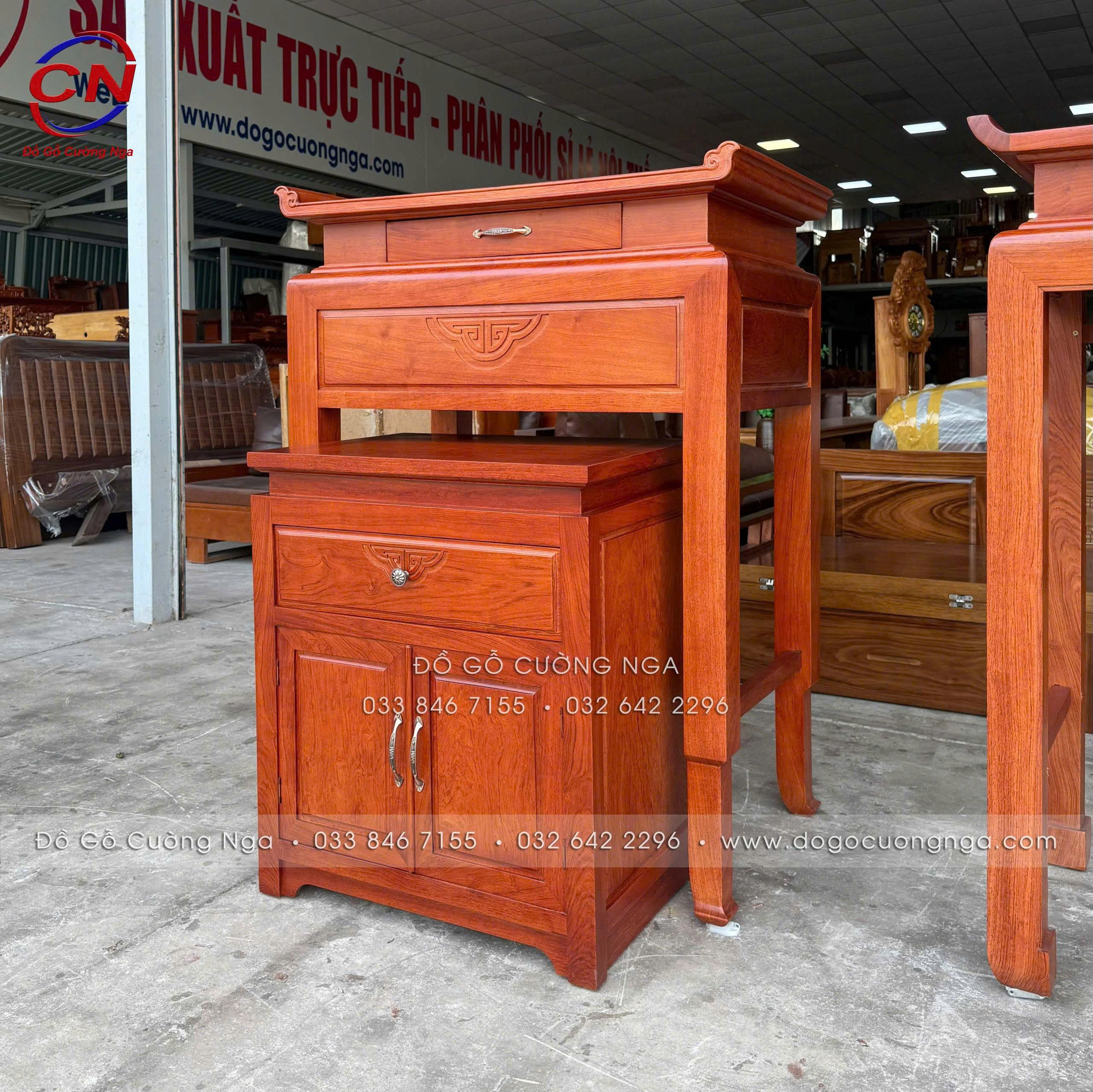 ban thờ gỗ hương đá cao cấp 98cm