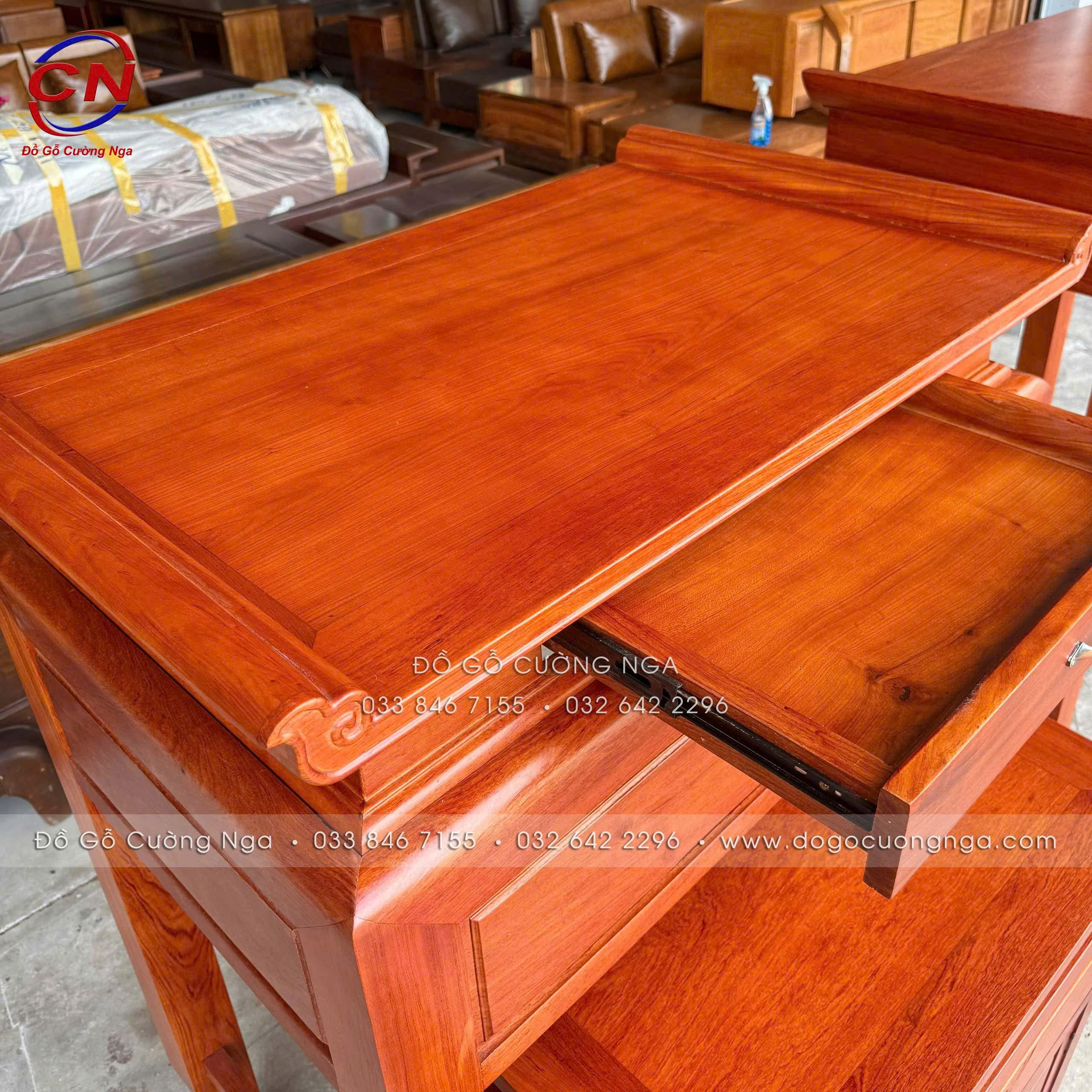 bàn thờ gỗ hương đá chung cư nhà phố