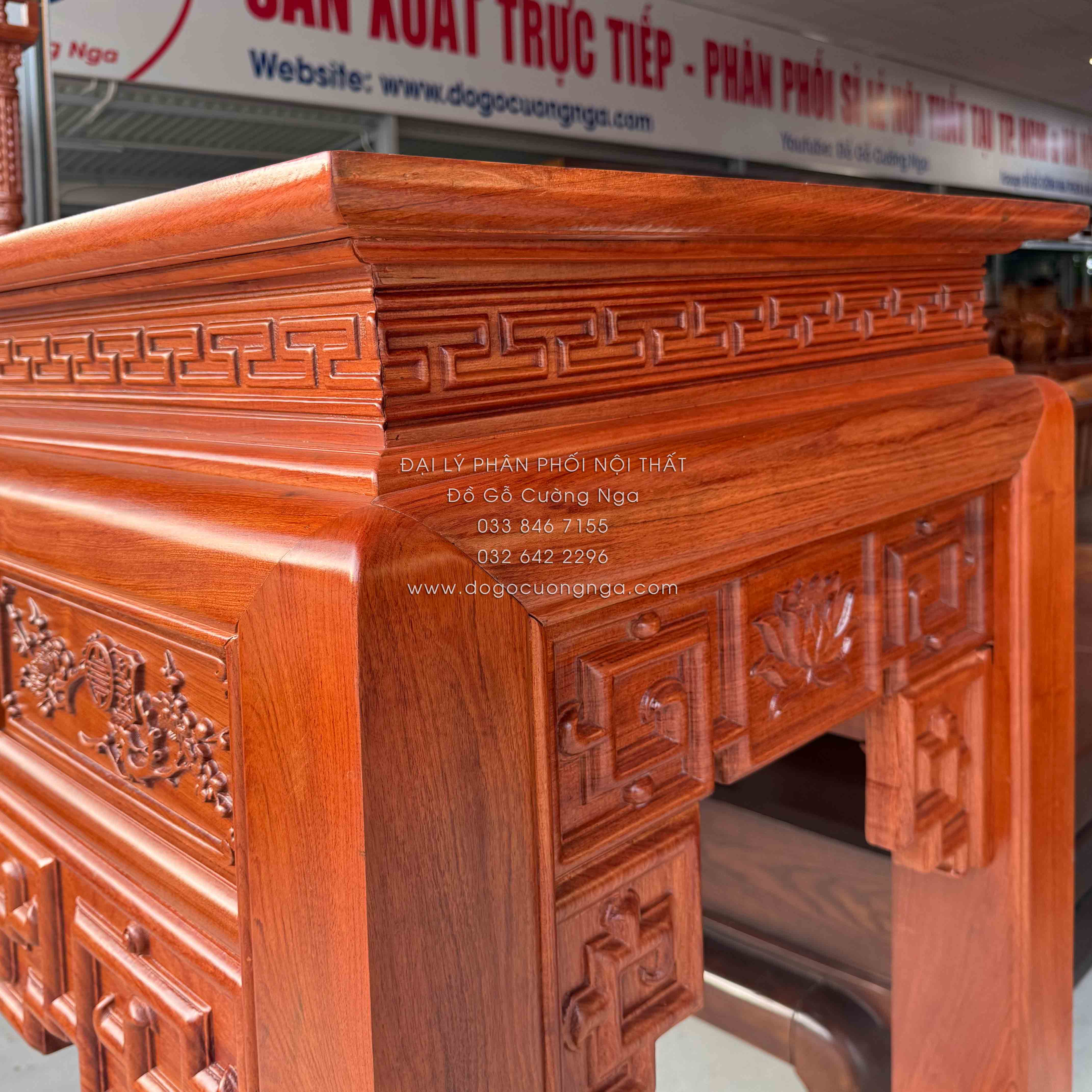 ban tho go huong da 1m53