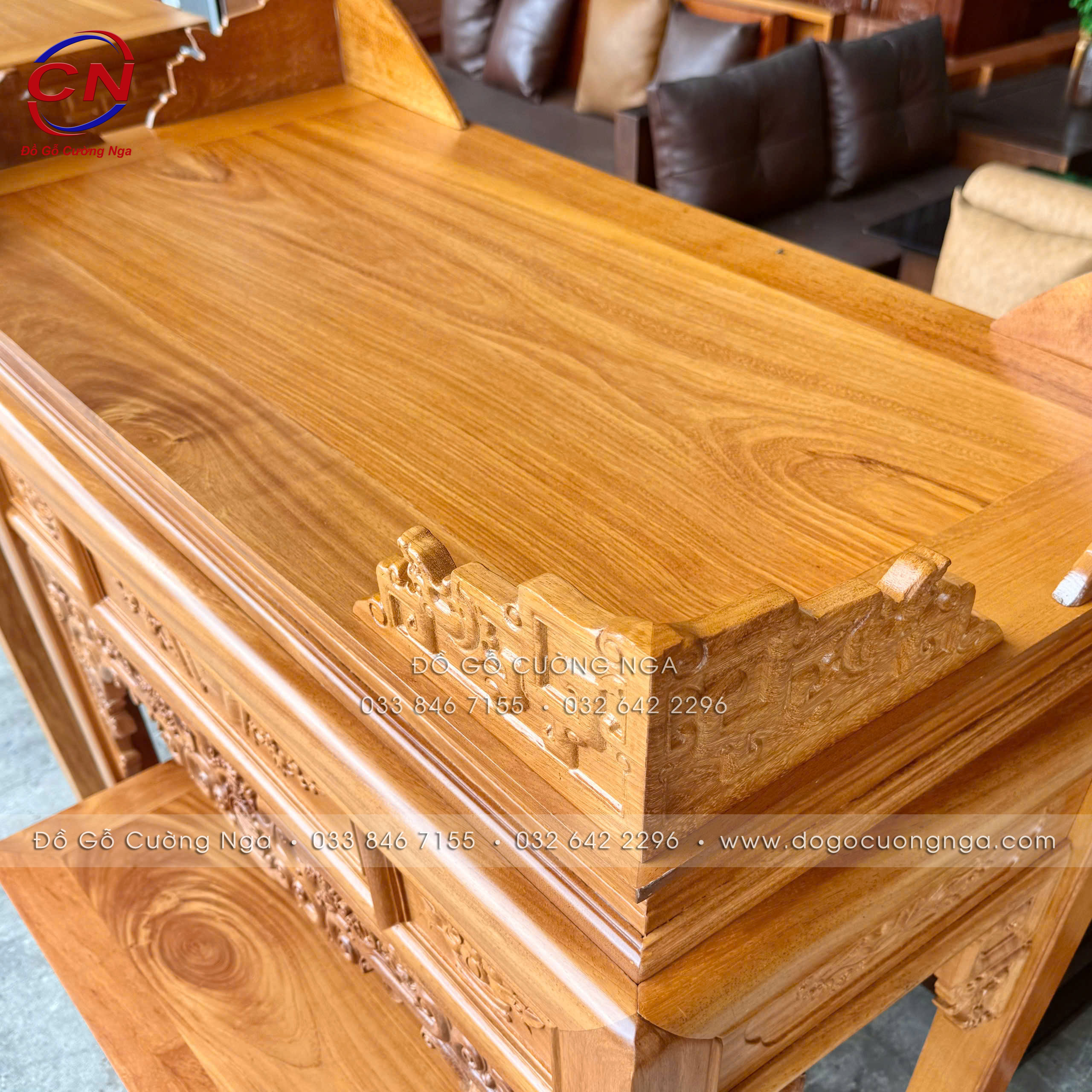 bàn thờ gỗ gõ đỏ 1m27