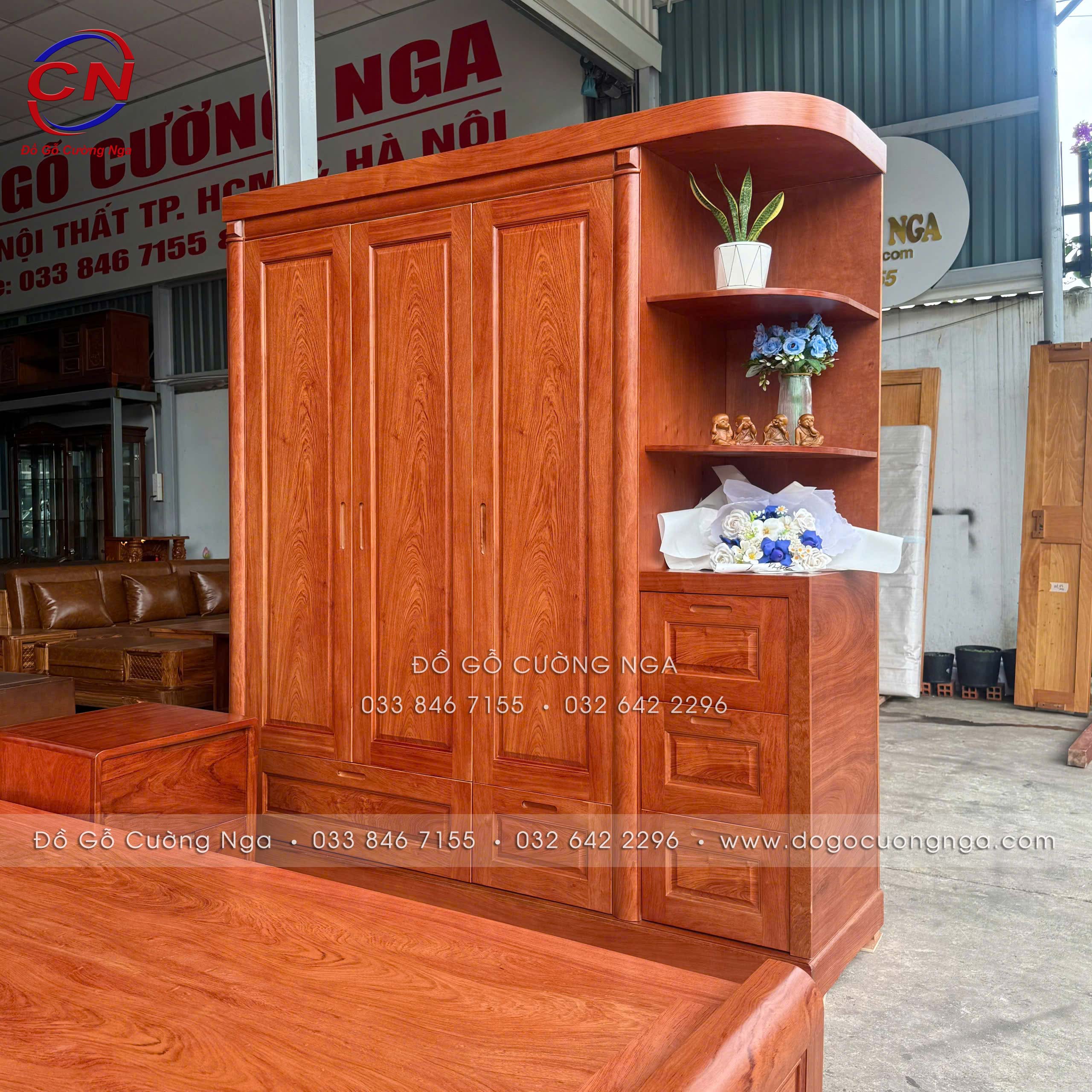 combo phòng ngủ gỗ hương đá