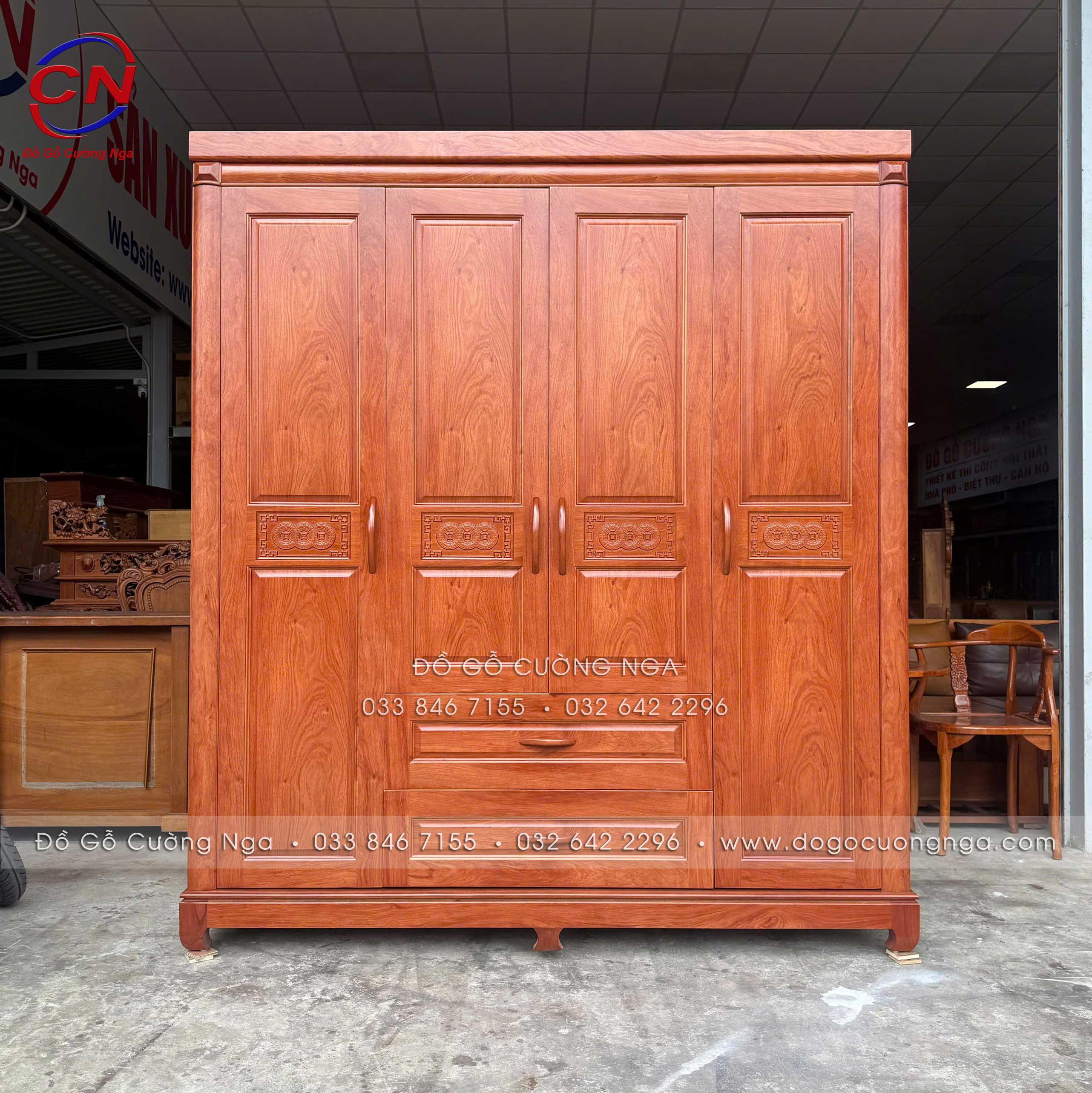 combo phòng ngủ gỗ hương đá 
