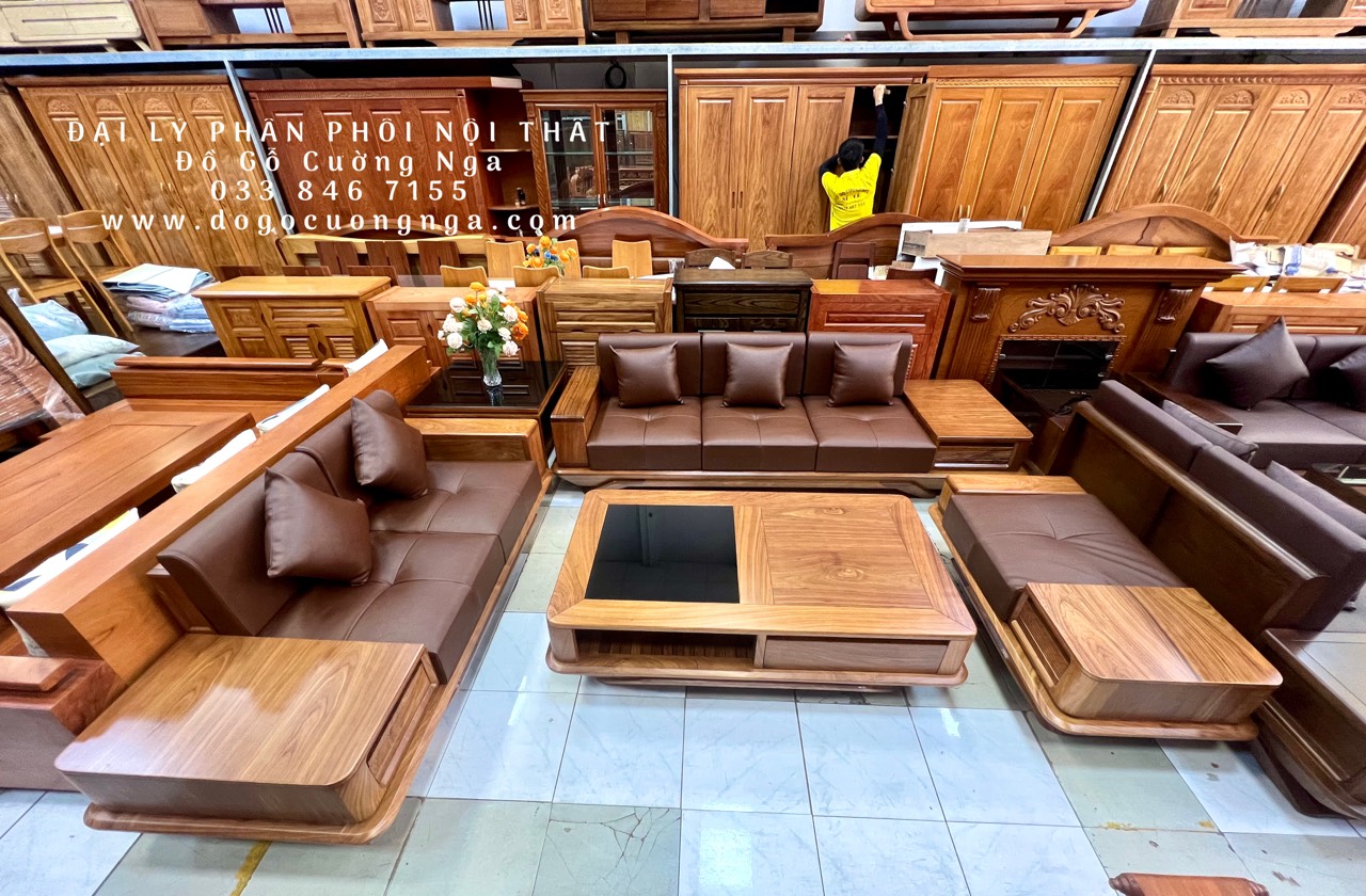 ghe sofa go huong vang 