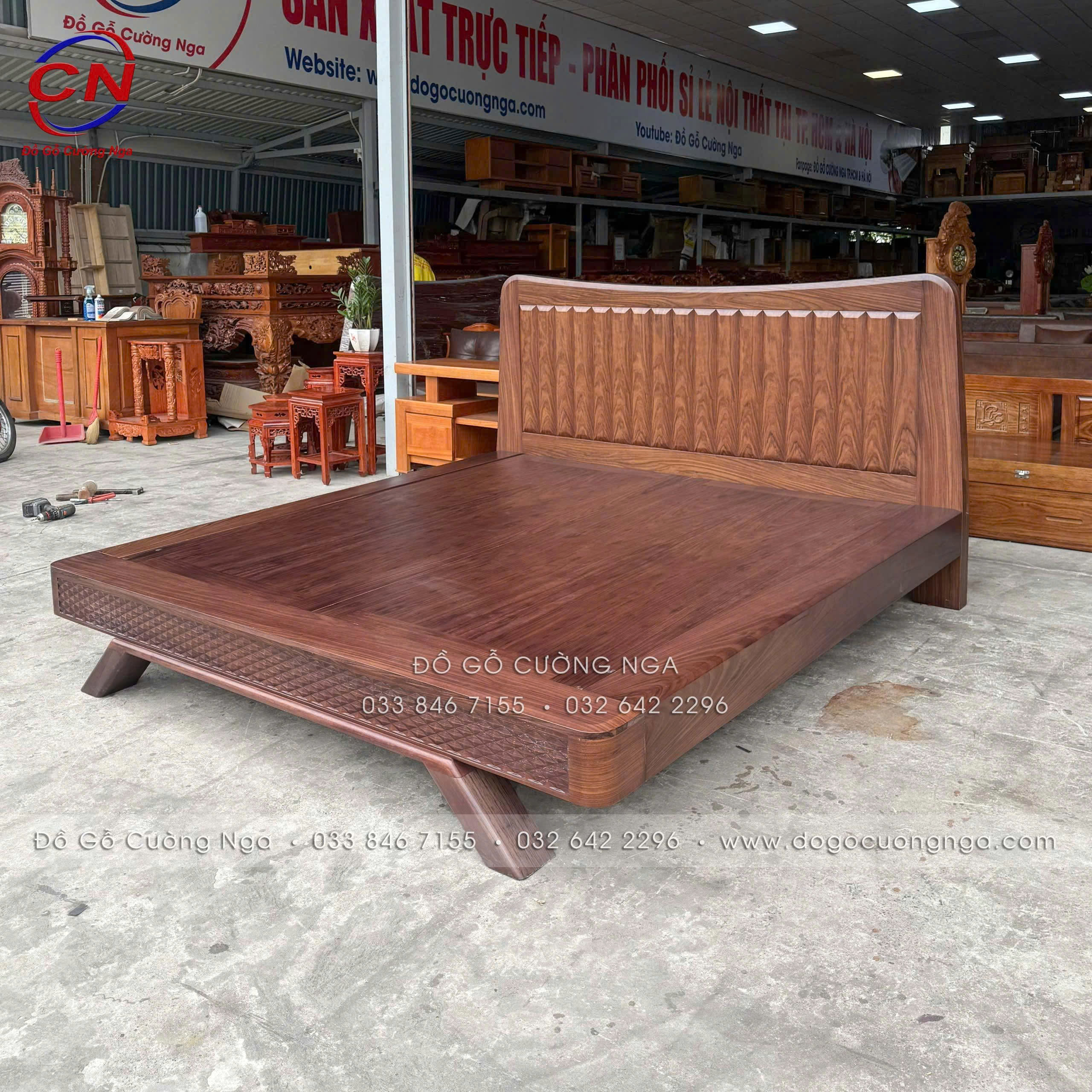giường nhật gỗ óc chó