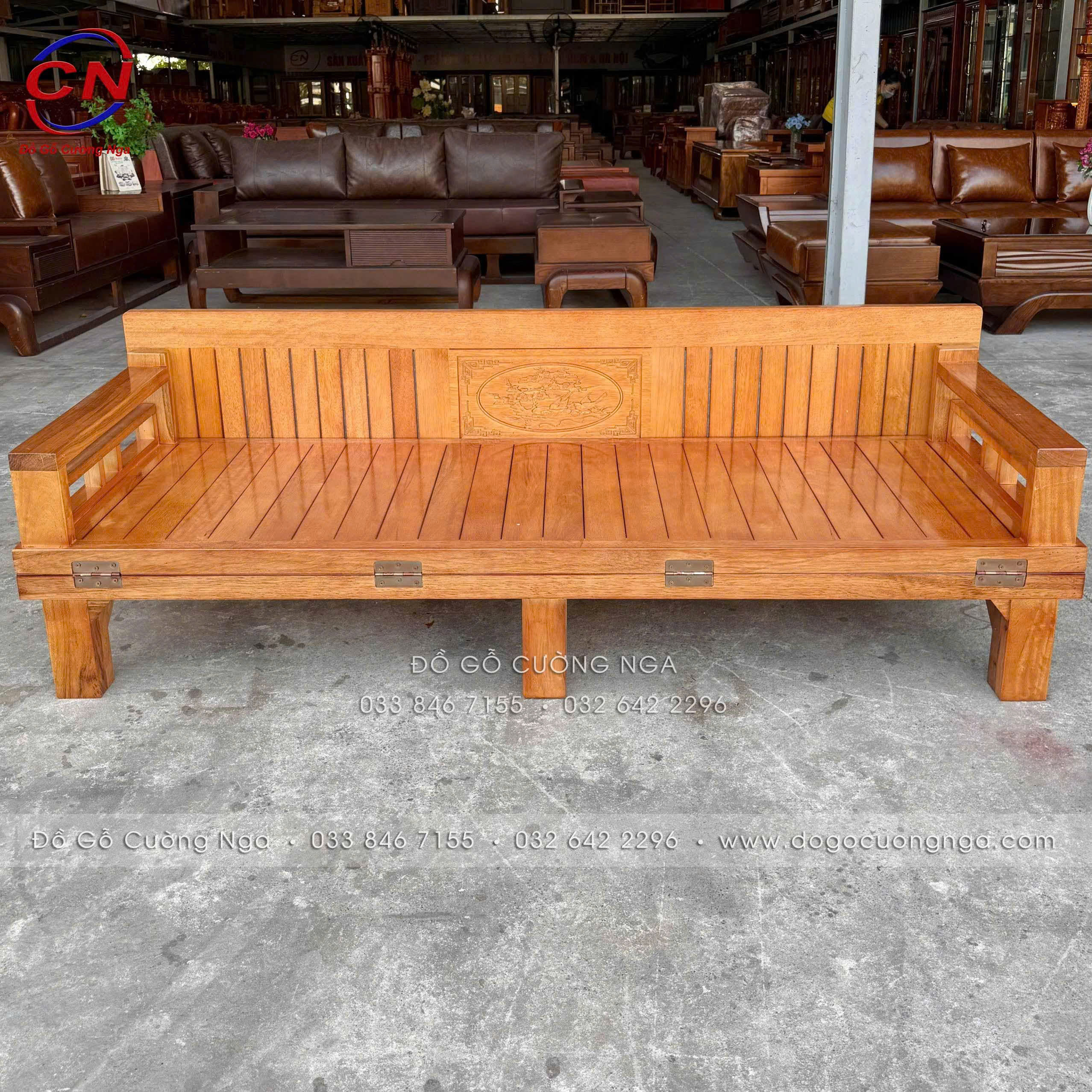 giường gấp gỗ sồi 