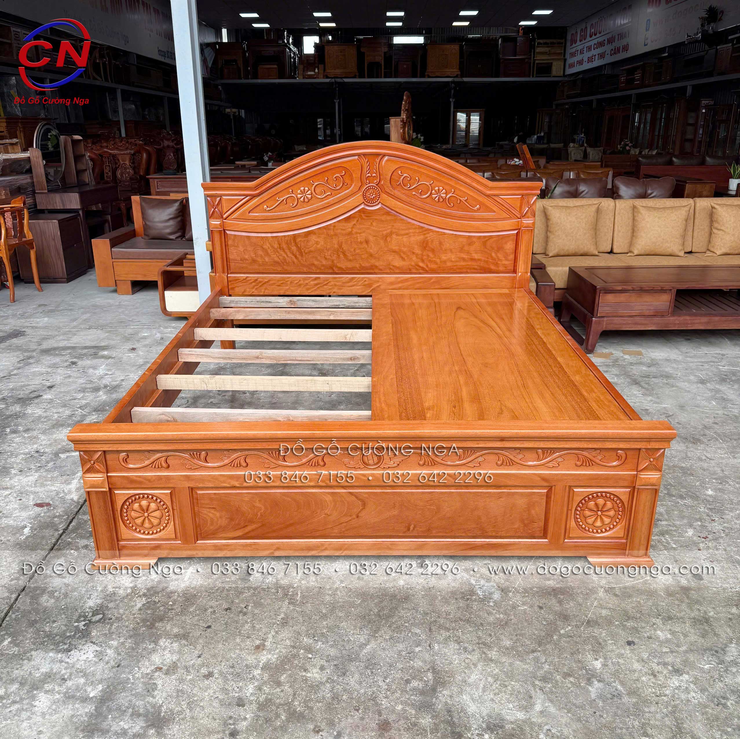 giường  ngủ gỗ đinh hương cao cấp 