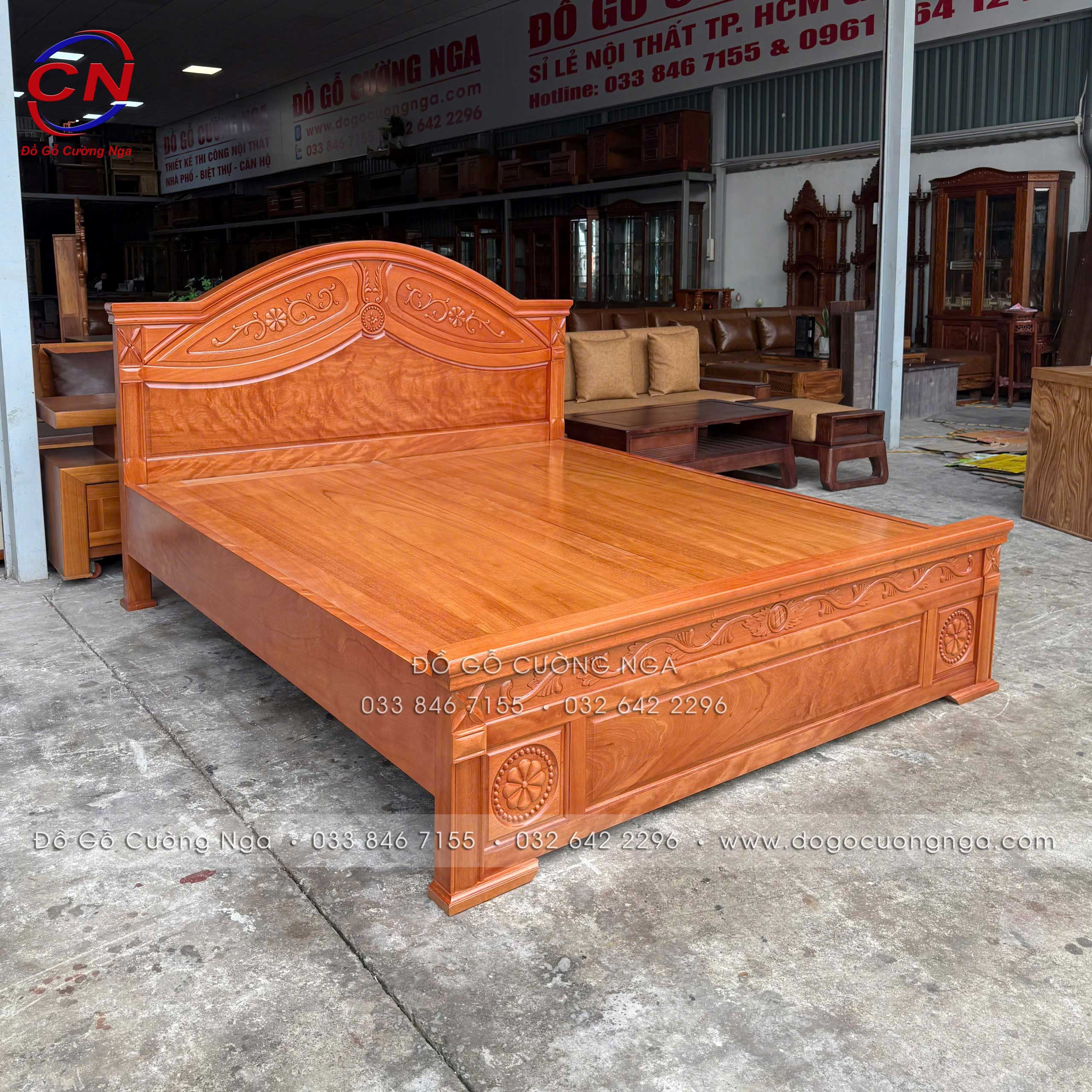giường  ngủ gỗ đinh hương cao cấp 