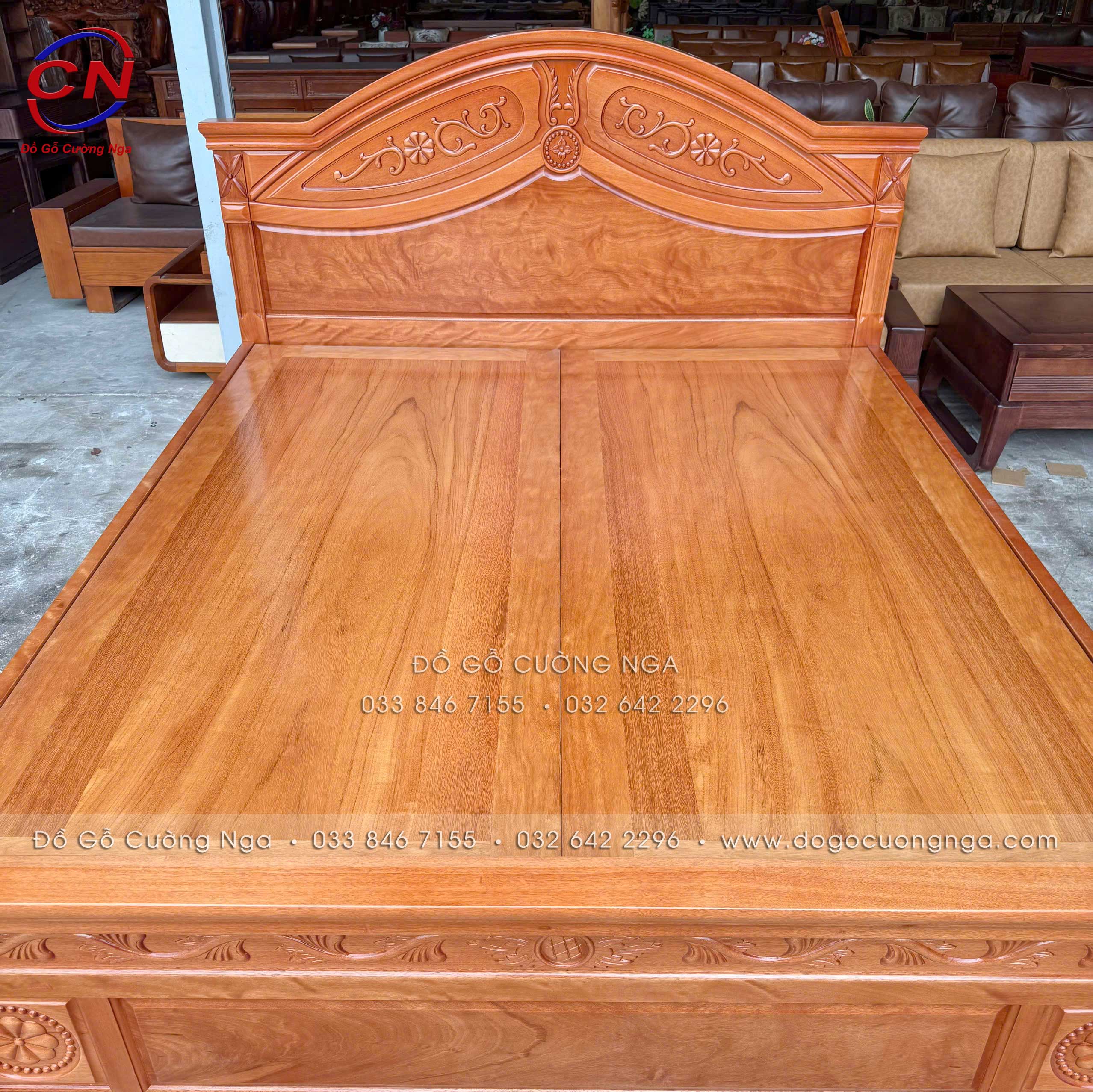 giường  ngủ gỗ đinh hương cao cấp 