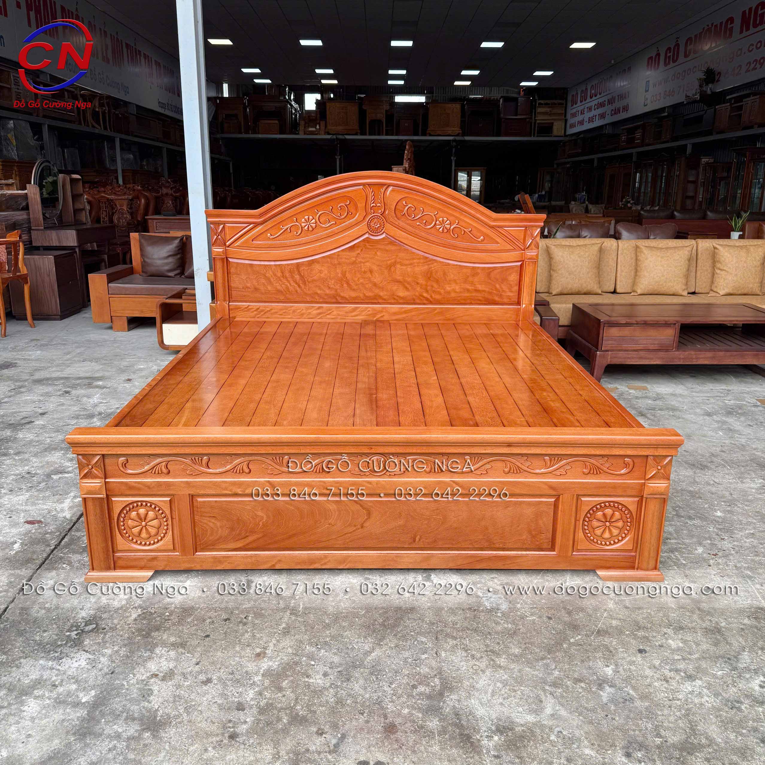giường gỗ đinh hương 
