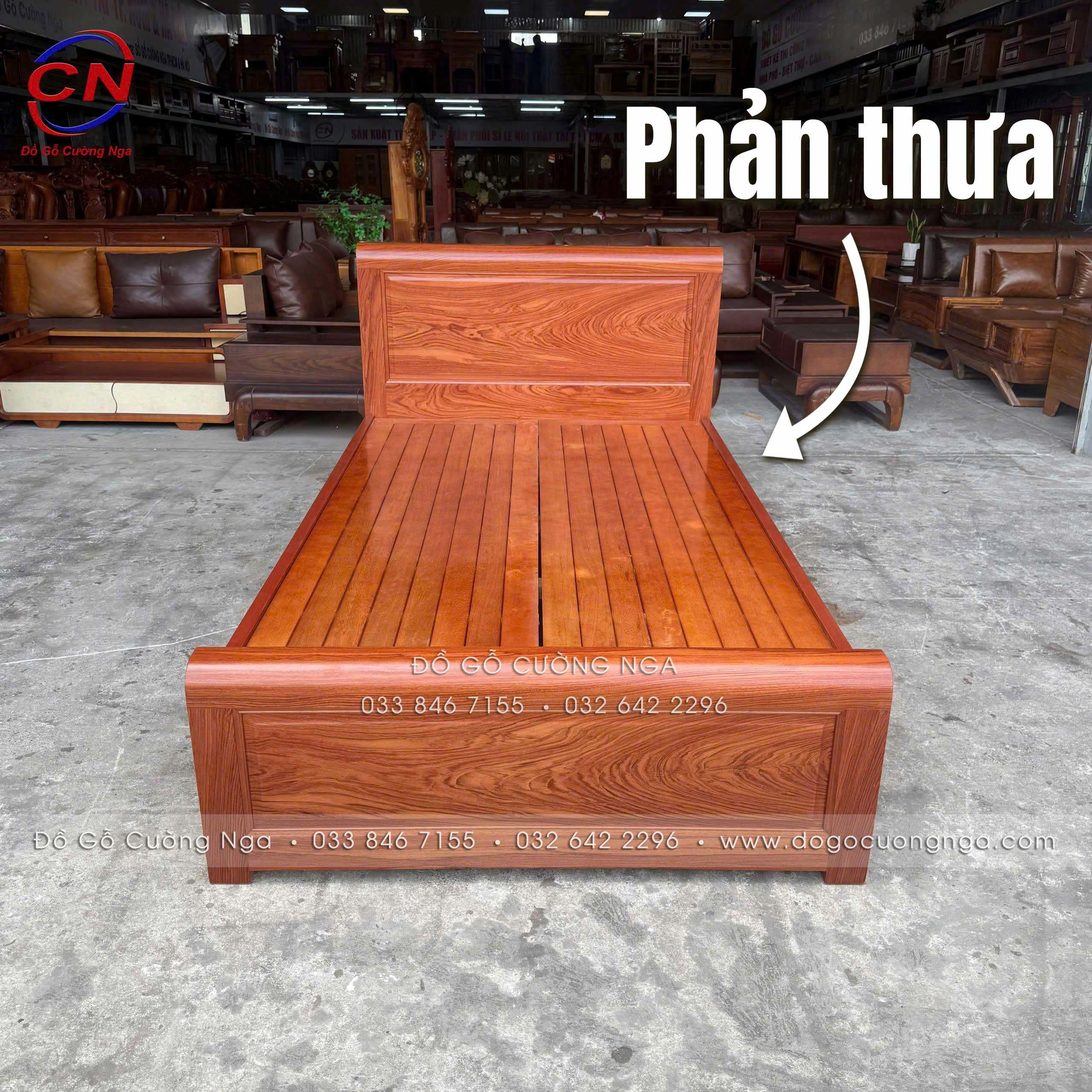 giường đơn gỗ hương đá 1m2