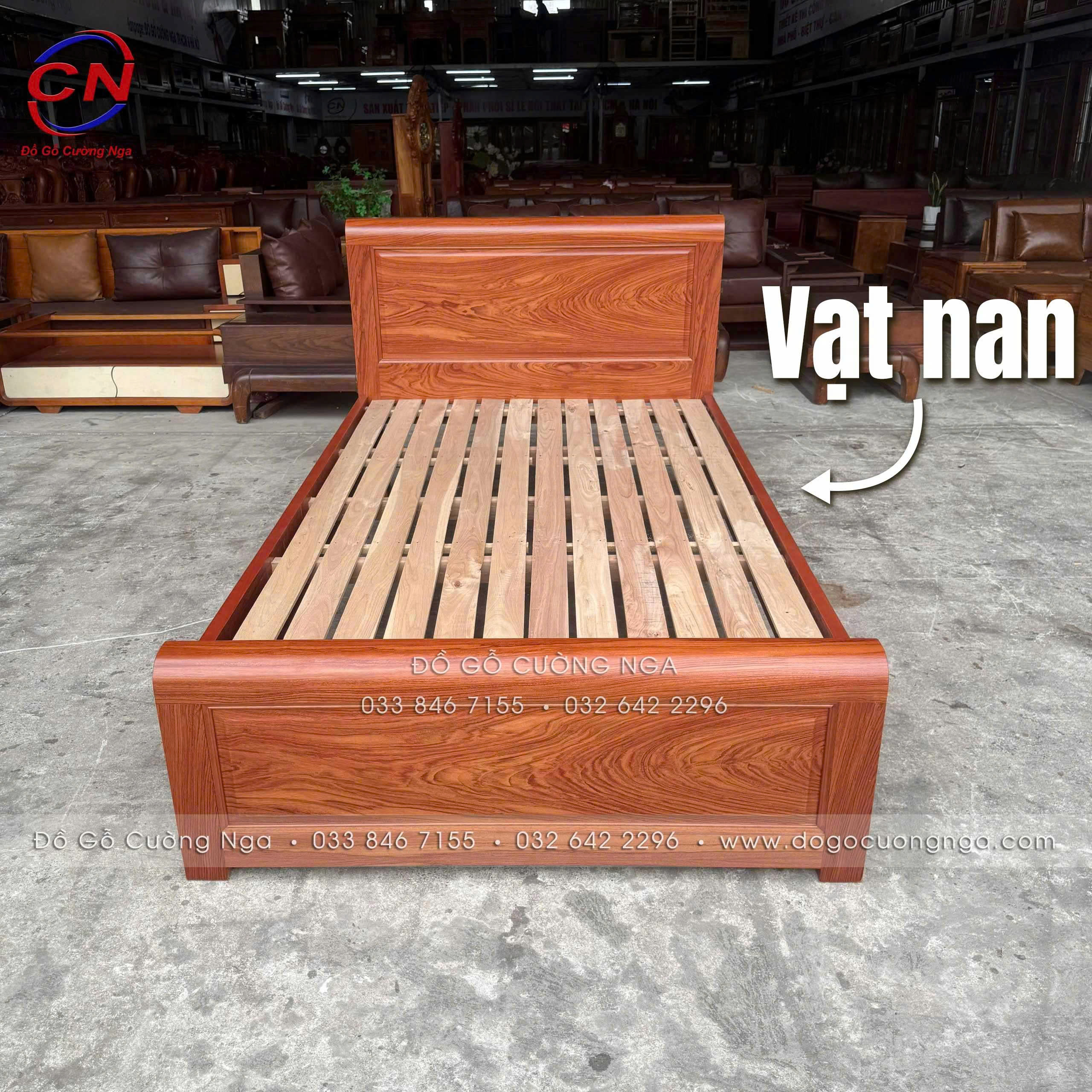 giường đơn gỗ hương đá 1m2