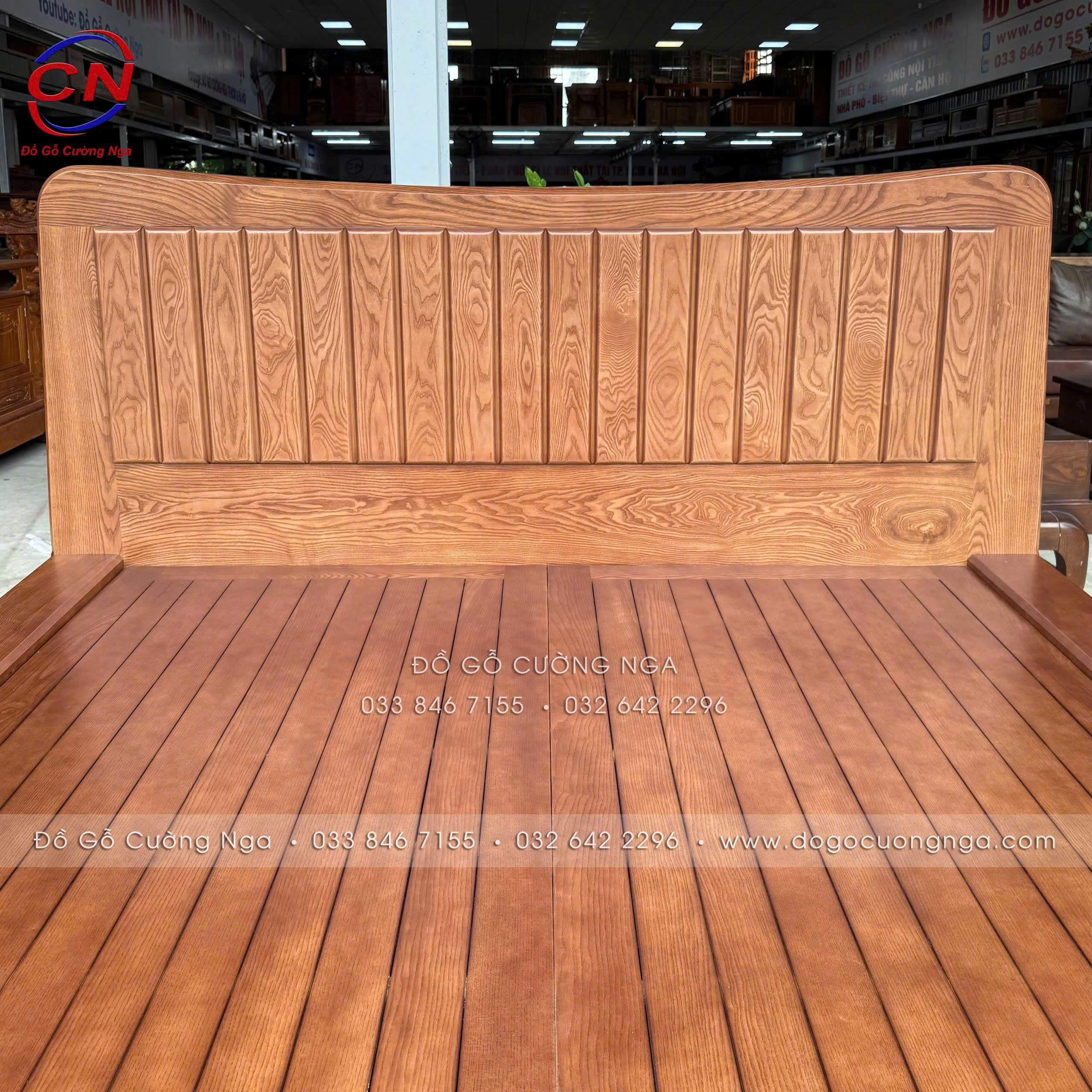 giường nhật chân quỳ gỗ sồi nga