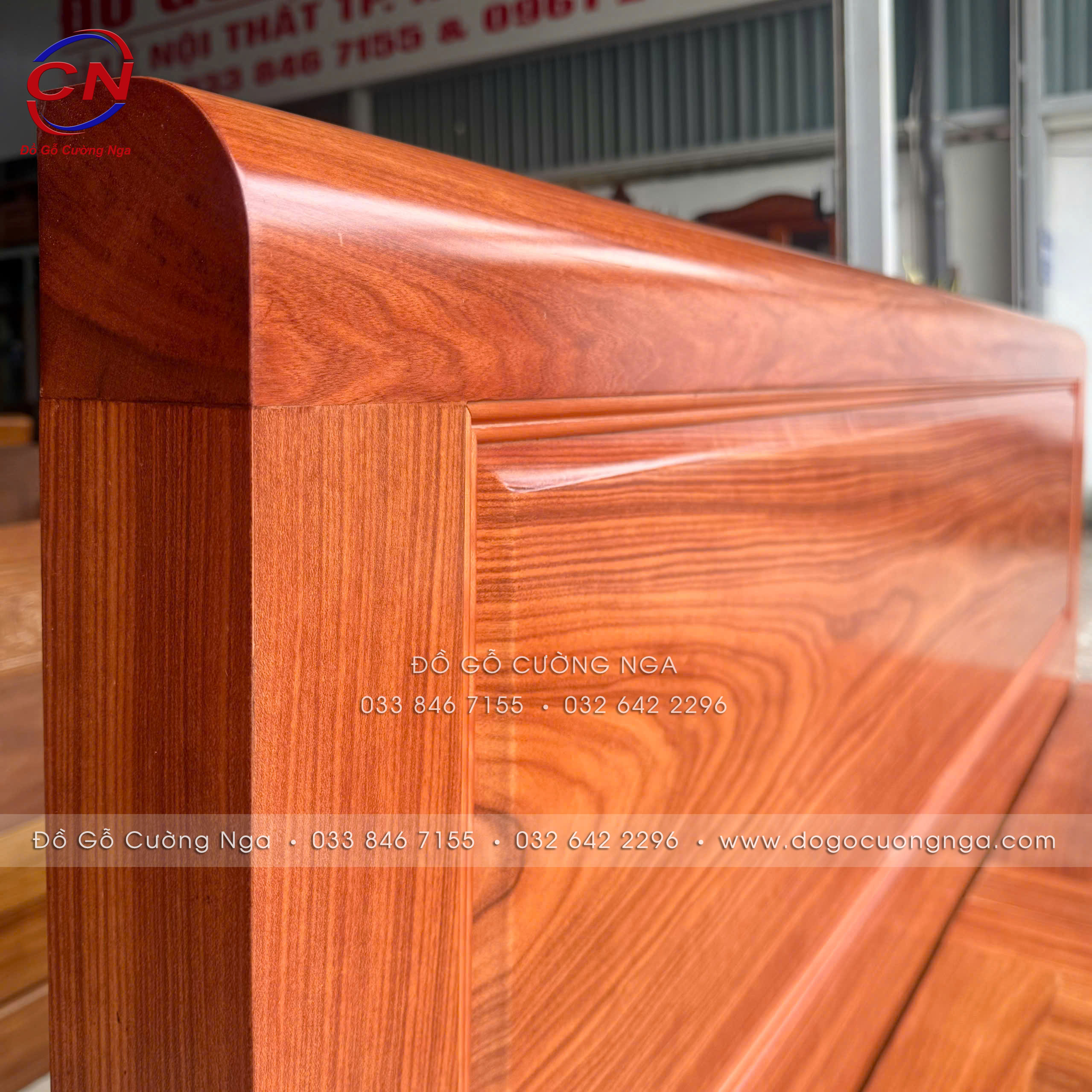 đầu cao giường ngủ gỗ Cẩm Vân