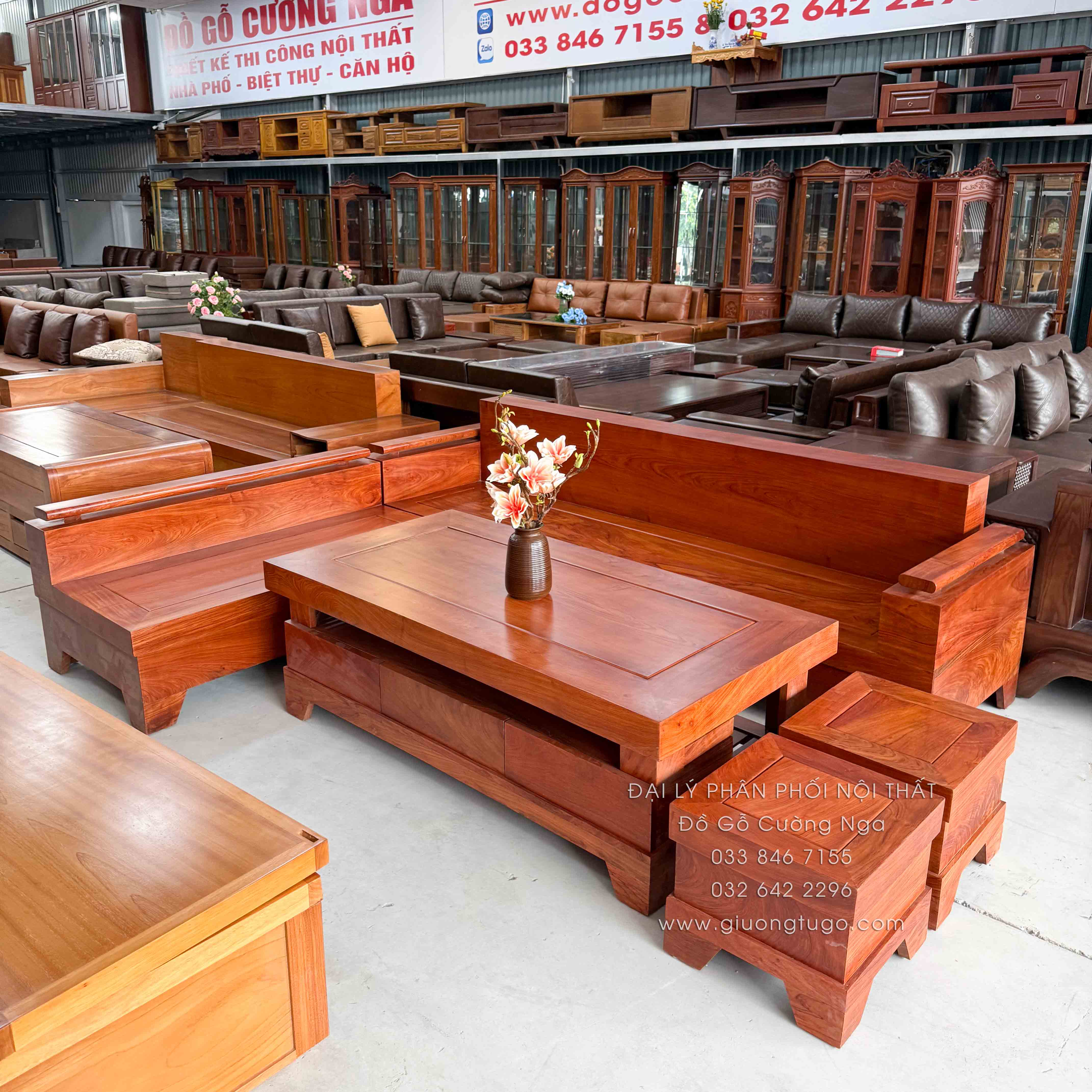 sofa goc L go huong da