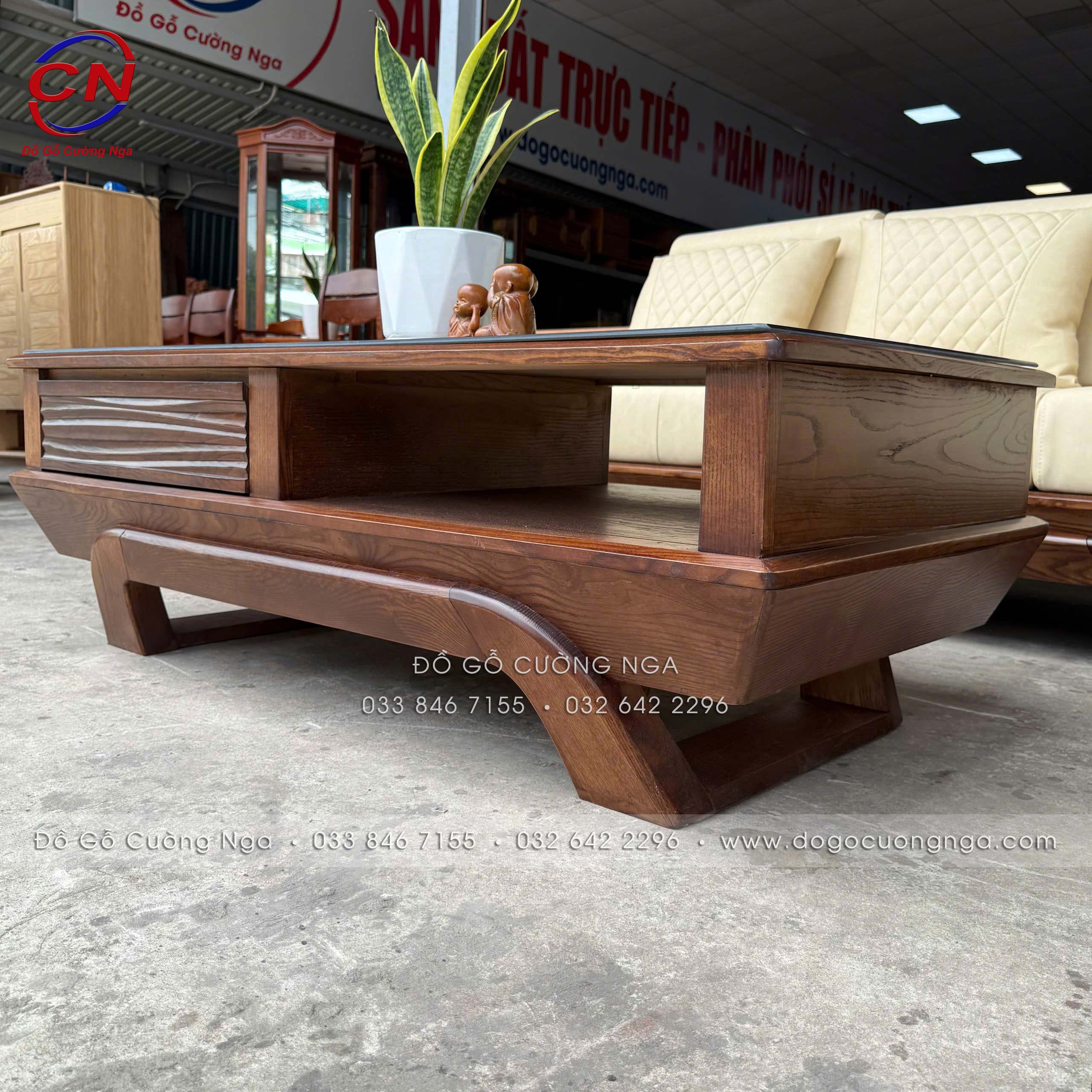 sofa gỗ sồi 