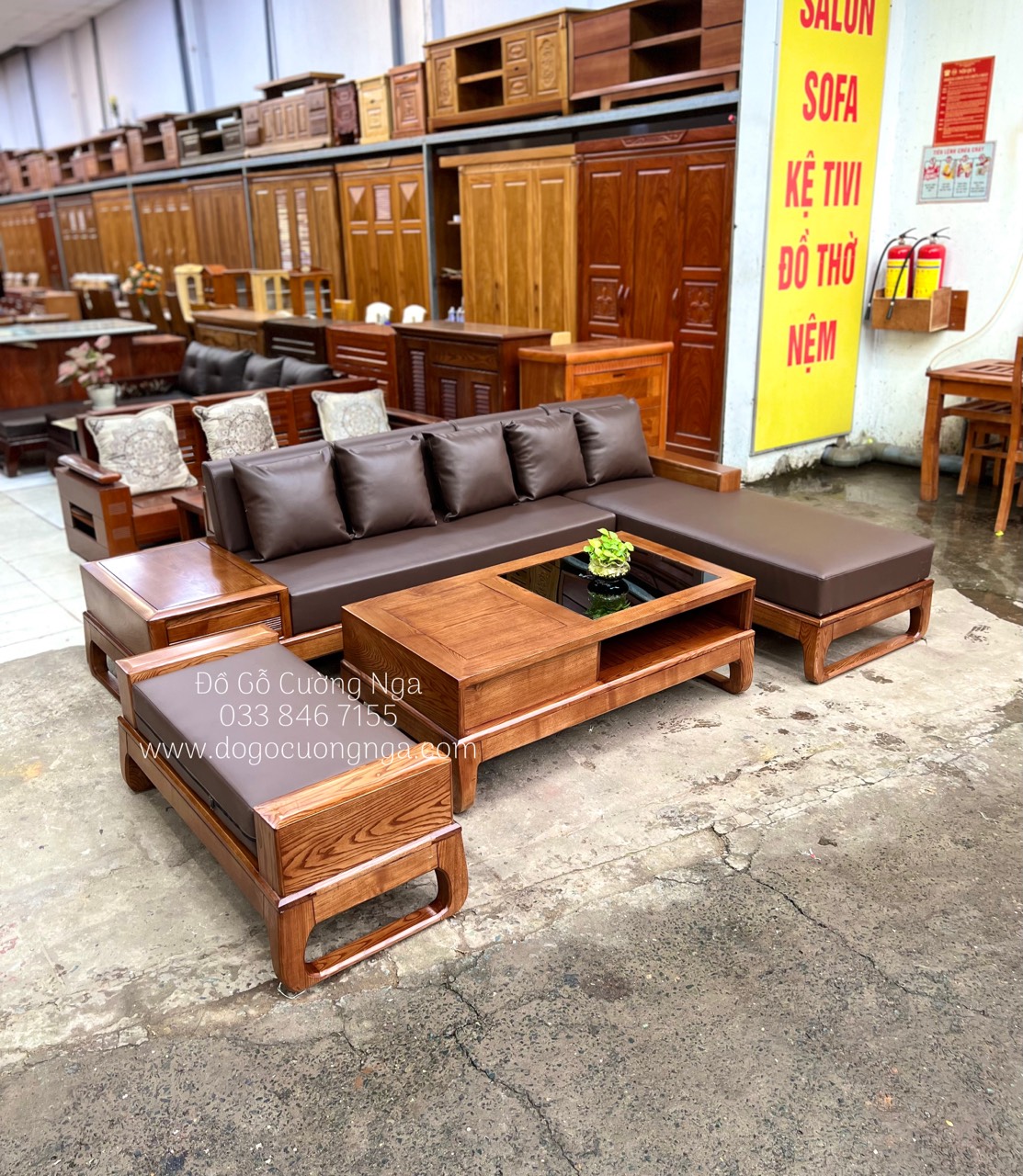 ghế sofa gỗ tự nhiên 