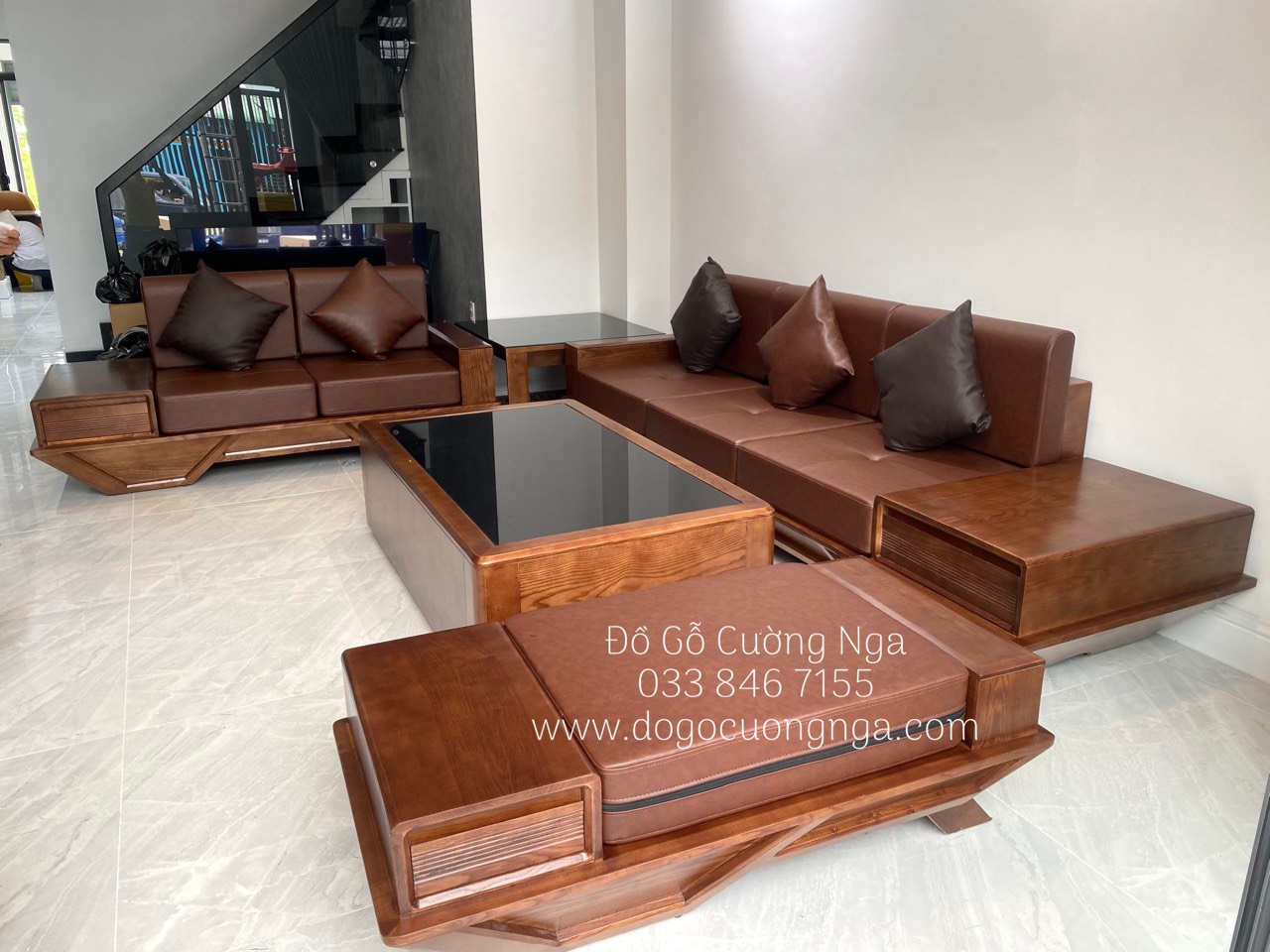 ghế sofa gỗ tự nhiên 