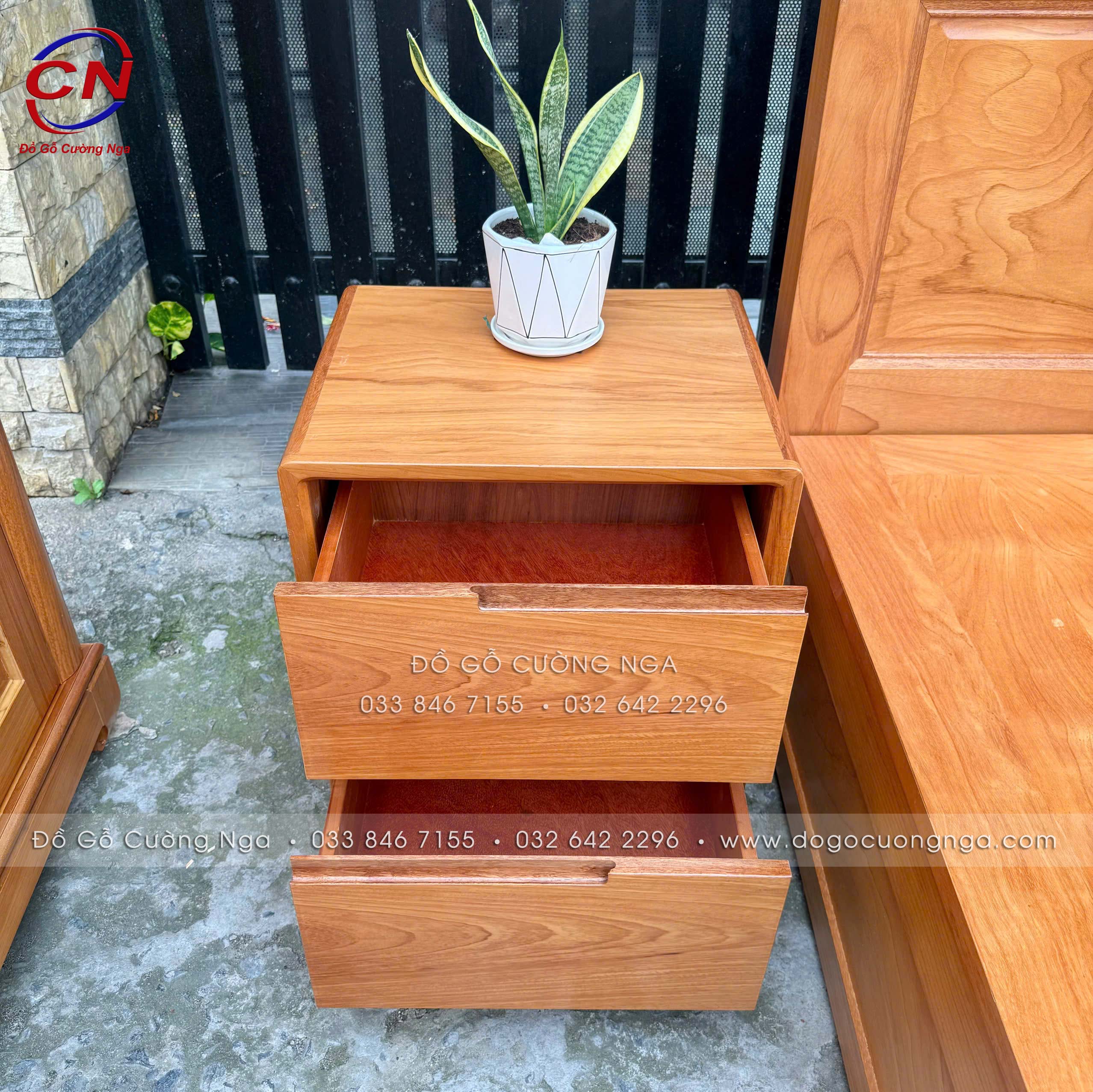 TỦ ĐẦU GIƯỜNG GỖ GÕ ĐỎ 