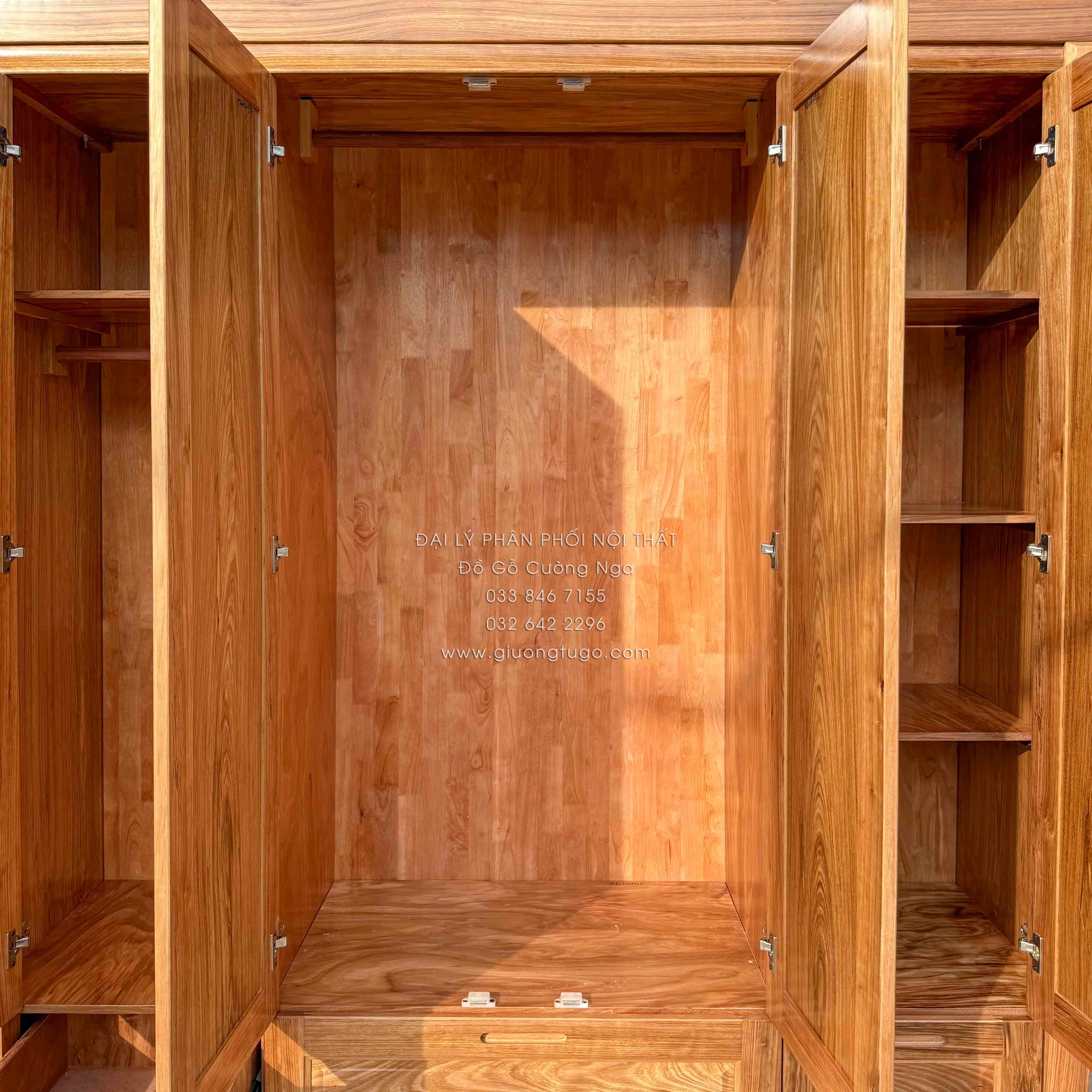 tu ao huong xam 4 canh kem goc trang tri