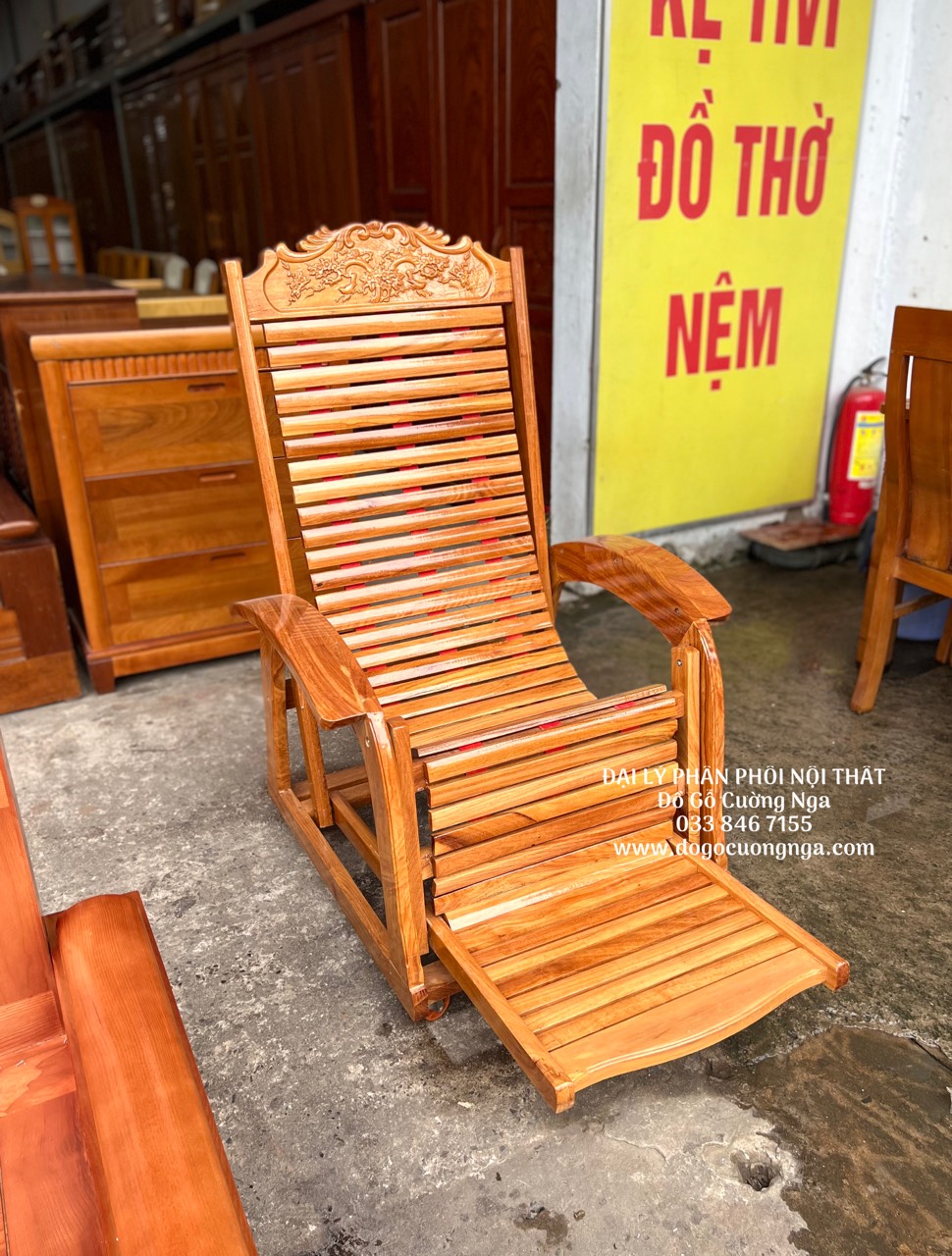 ghé dây gỗ gõ đỏ
