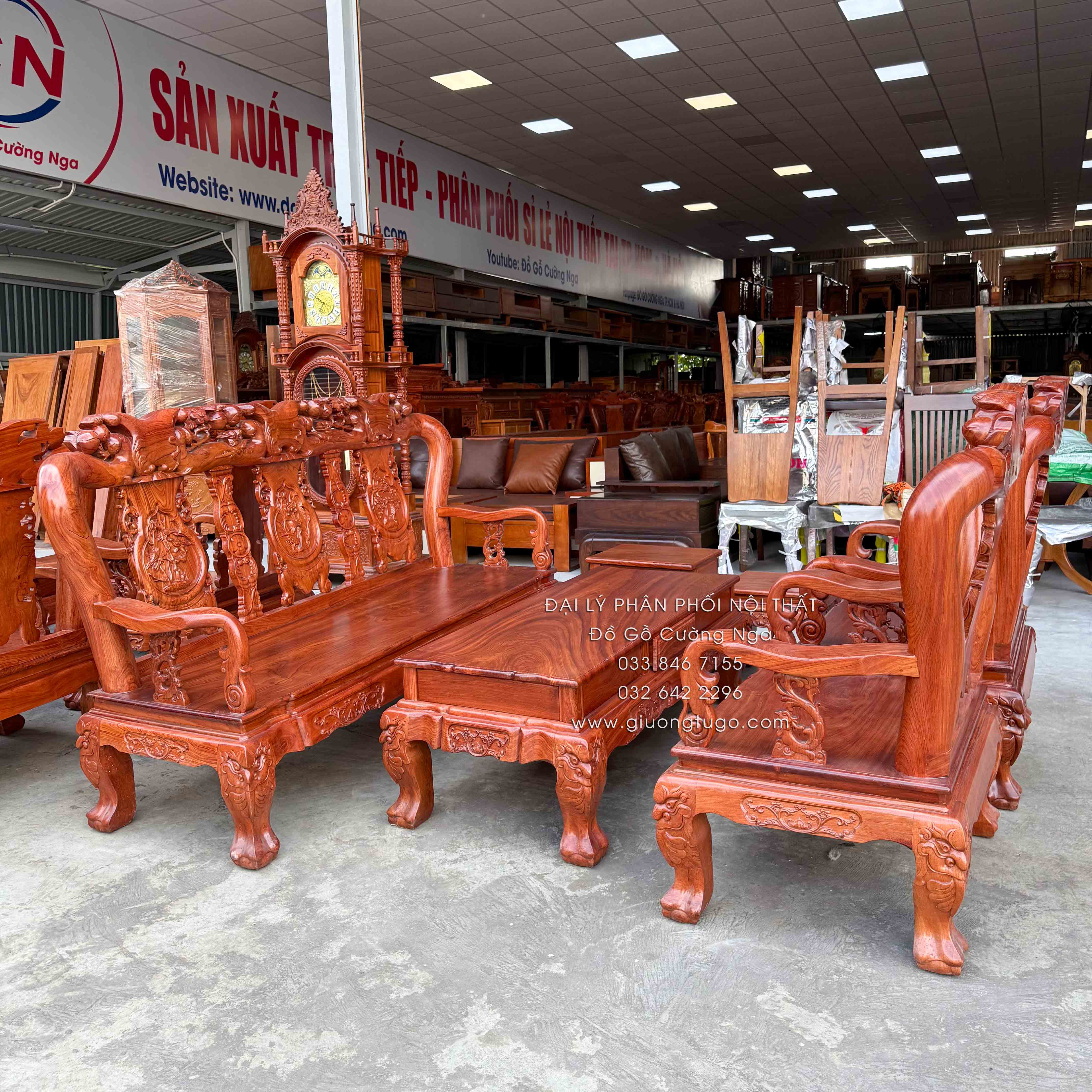 salon gỗ hương đá tay 10