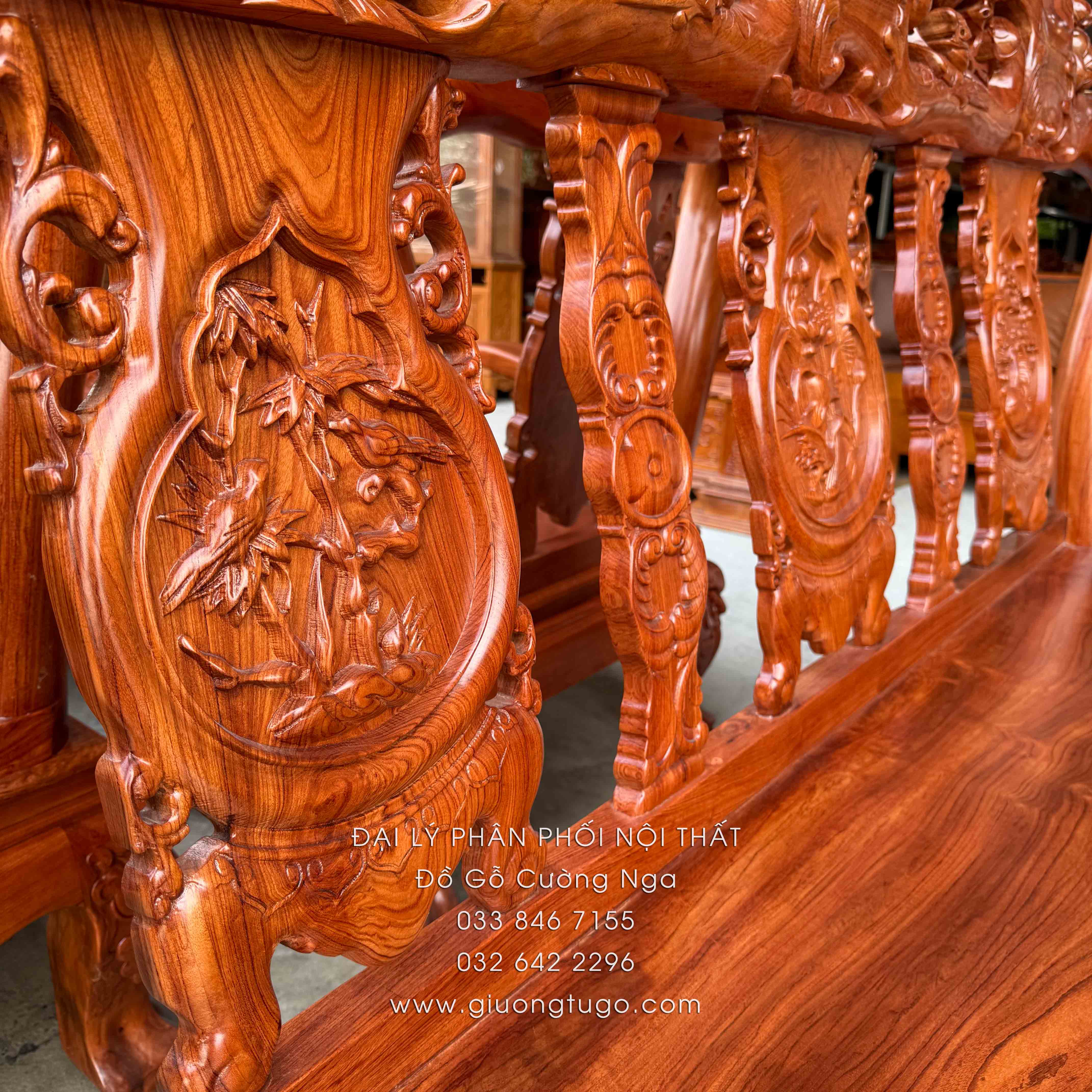 salon gỗ hương đá tay 10