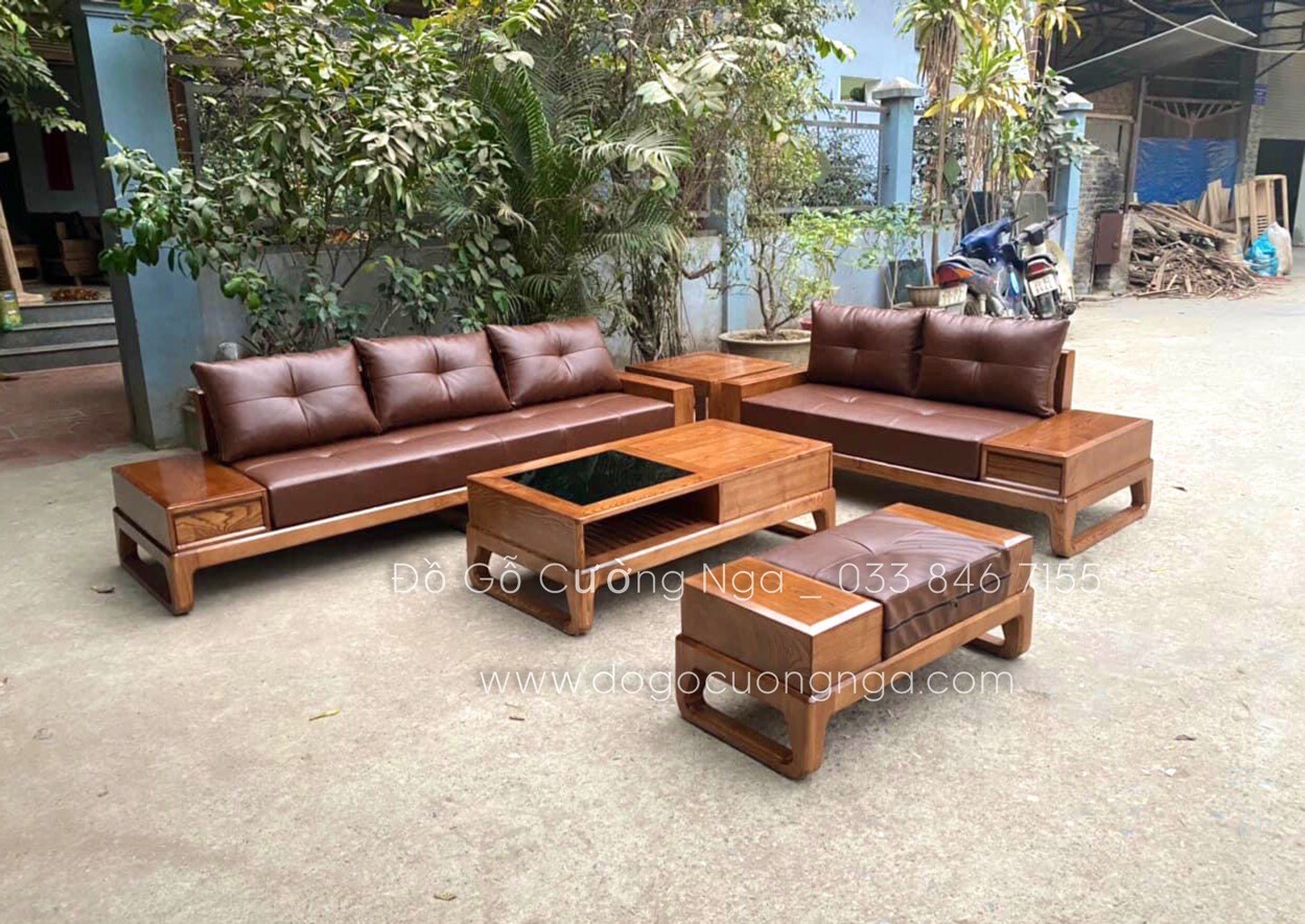 Sofa gỗ Sồi Nga đẹp tại TP HCM
