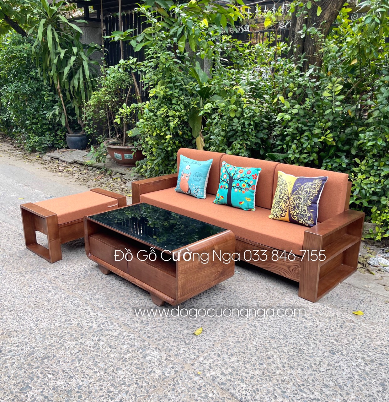 ghế sofa gỗ tự nhiên 