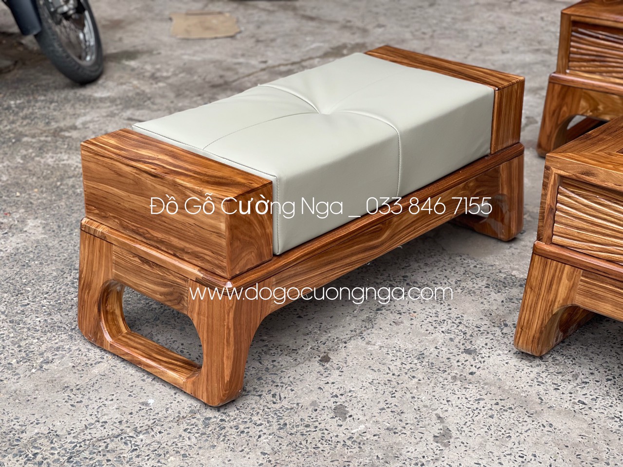 sofa gỗ hương xám 